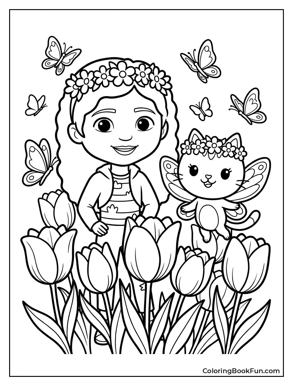 Gabby Wears Flower Crown in Spring