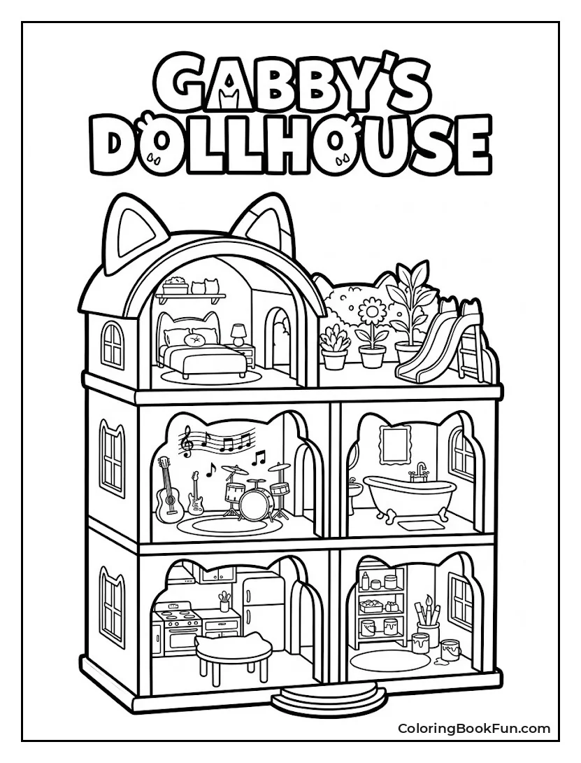 Magical Dollhouse Shows Many Rooms