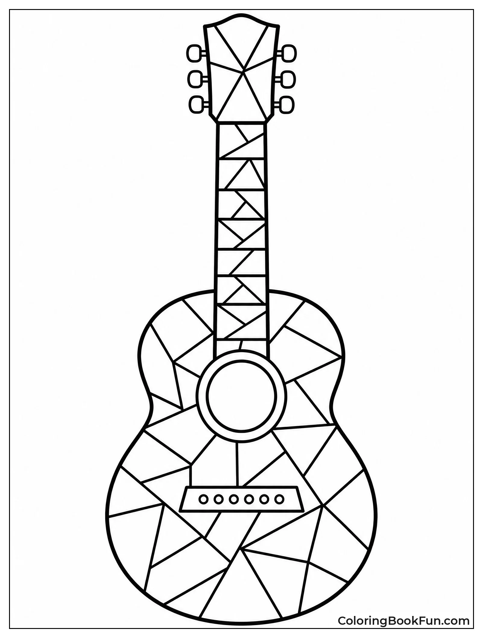 Guitar Breaks into Geometric Shapes