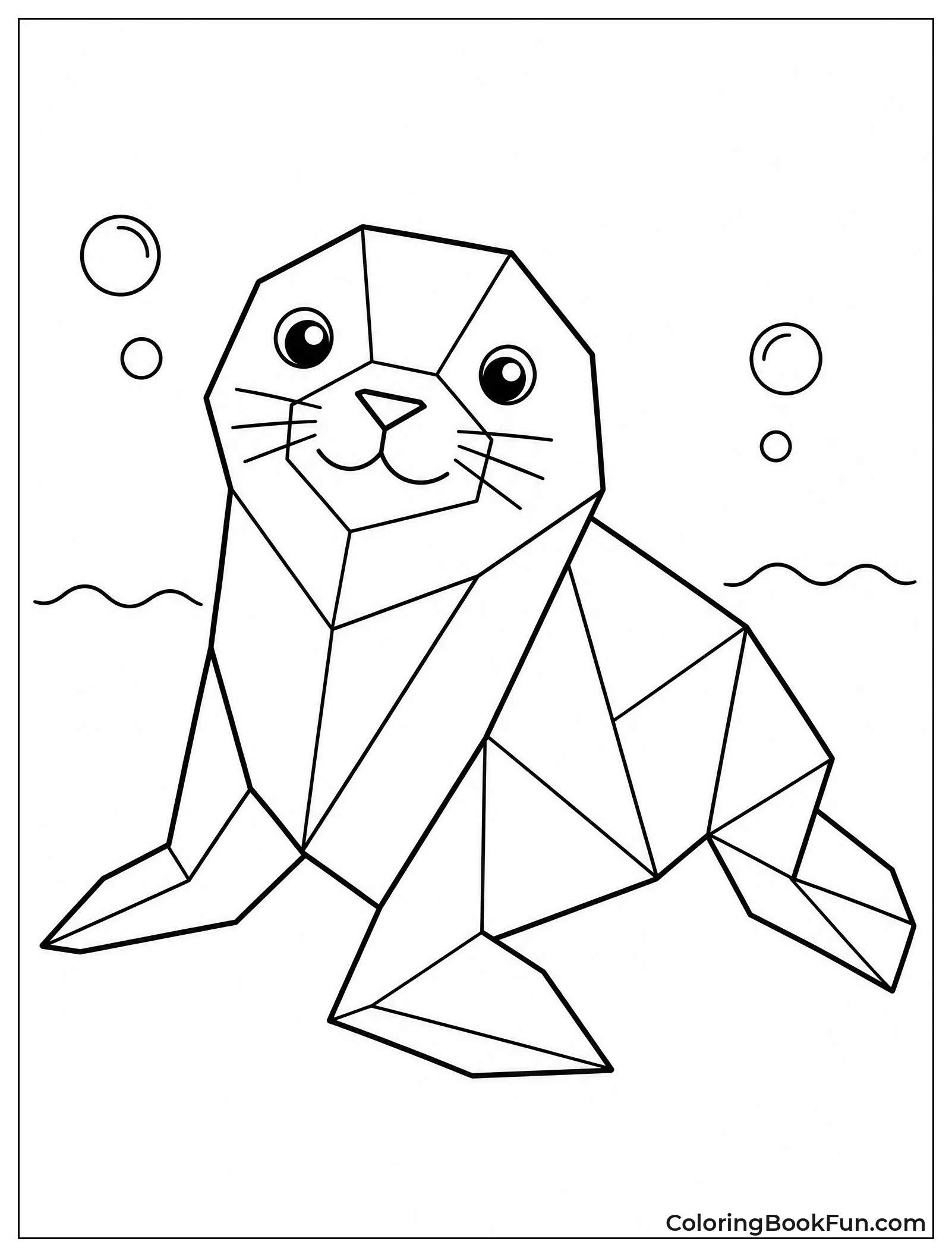 Sharp Origami Seal With Clean Lines