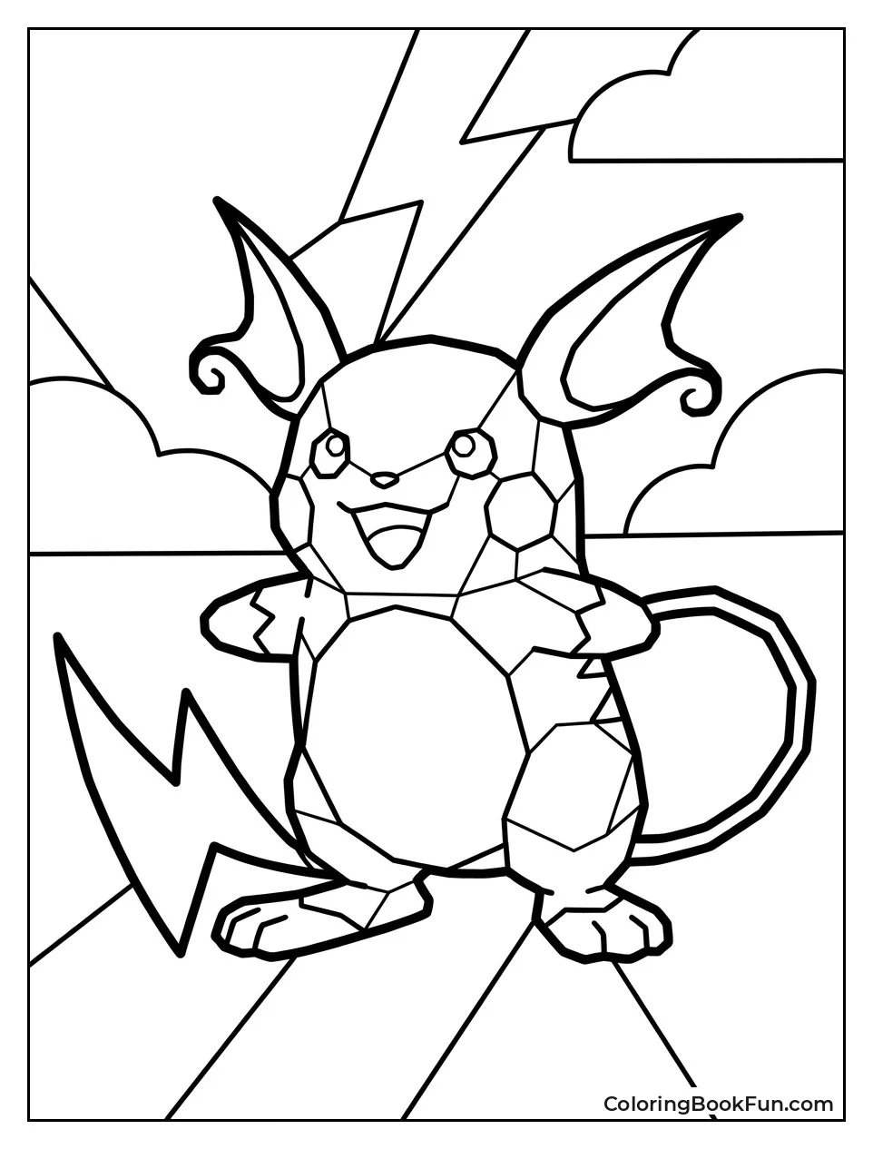 Geometric Raichu in Polygon Style