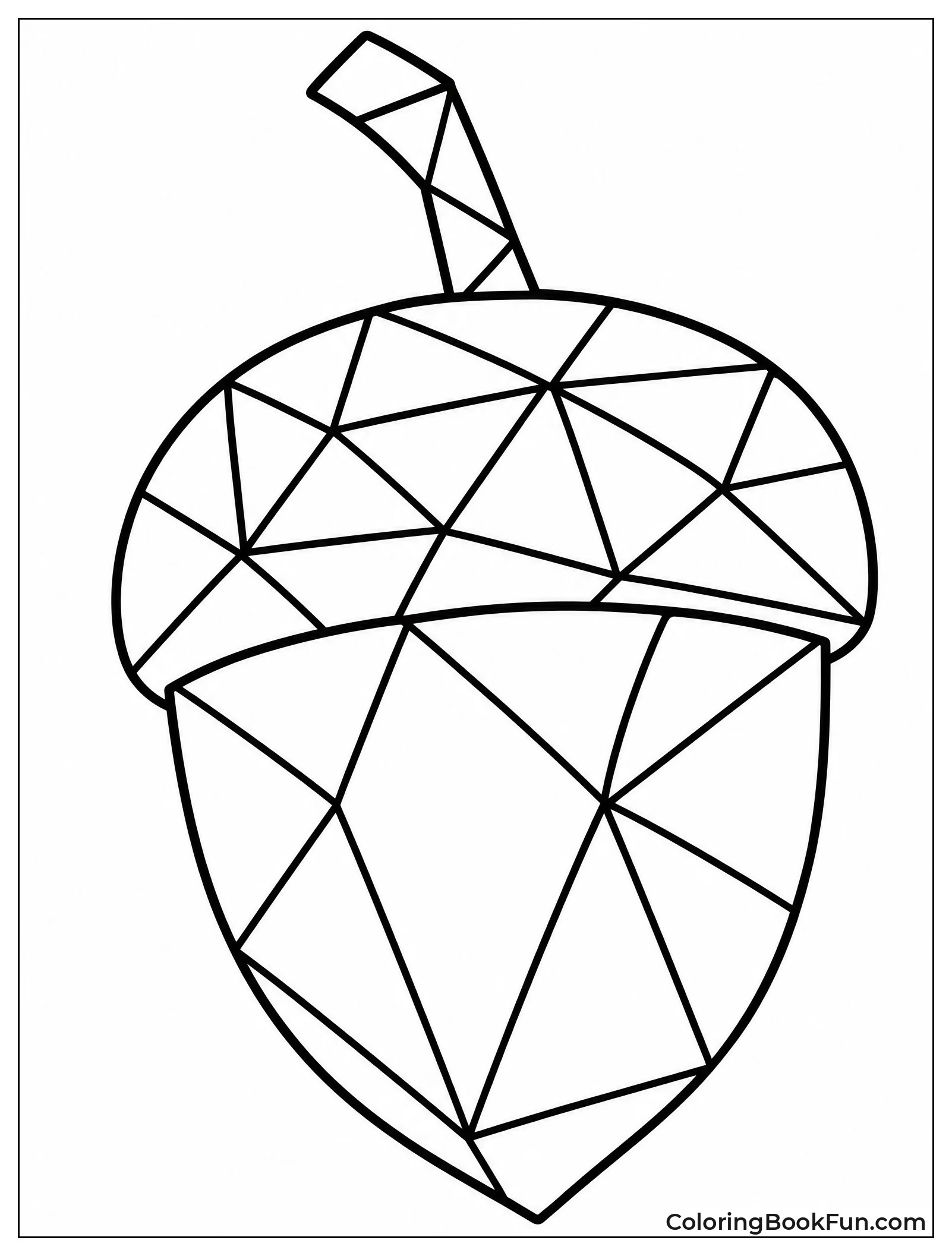 Geometric Acorn With Sharp Pieces