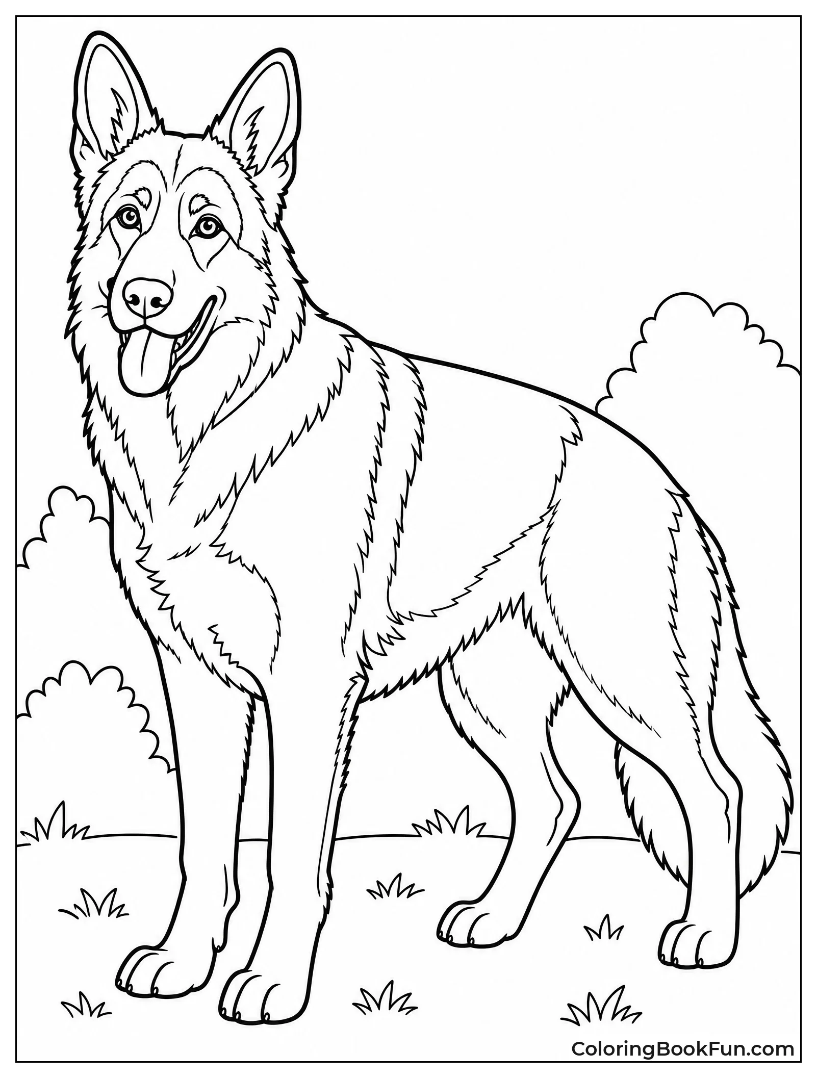 Detailed Fur German Shepherd