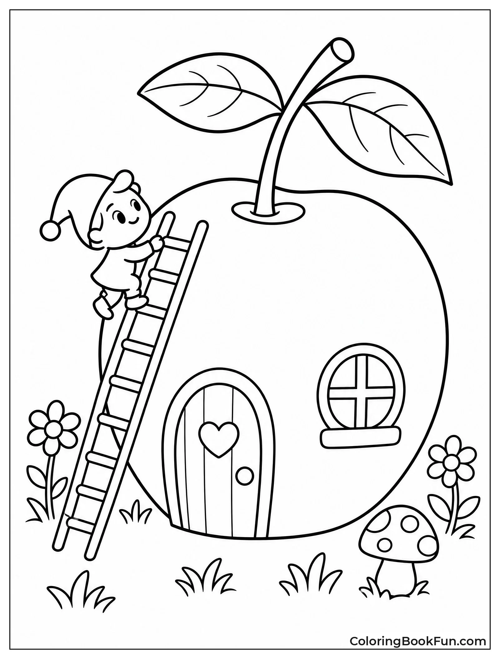 Tiny Character Climbing Giant Cherry