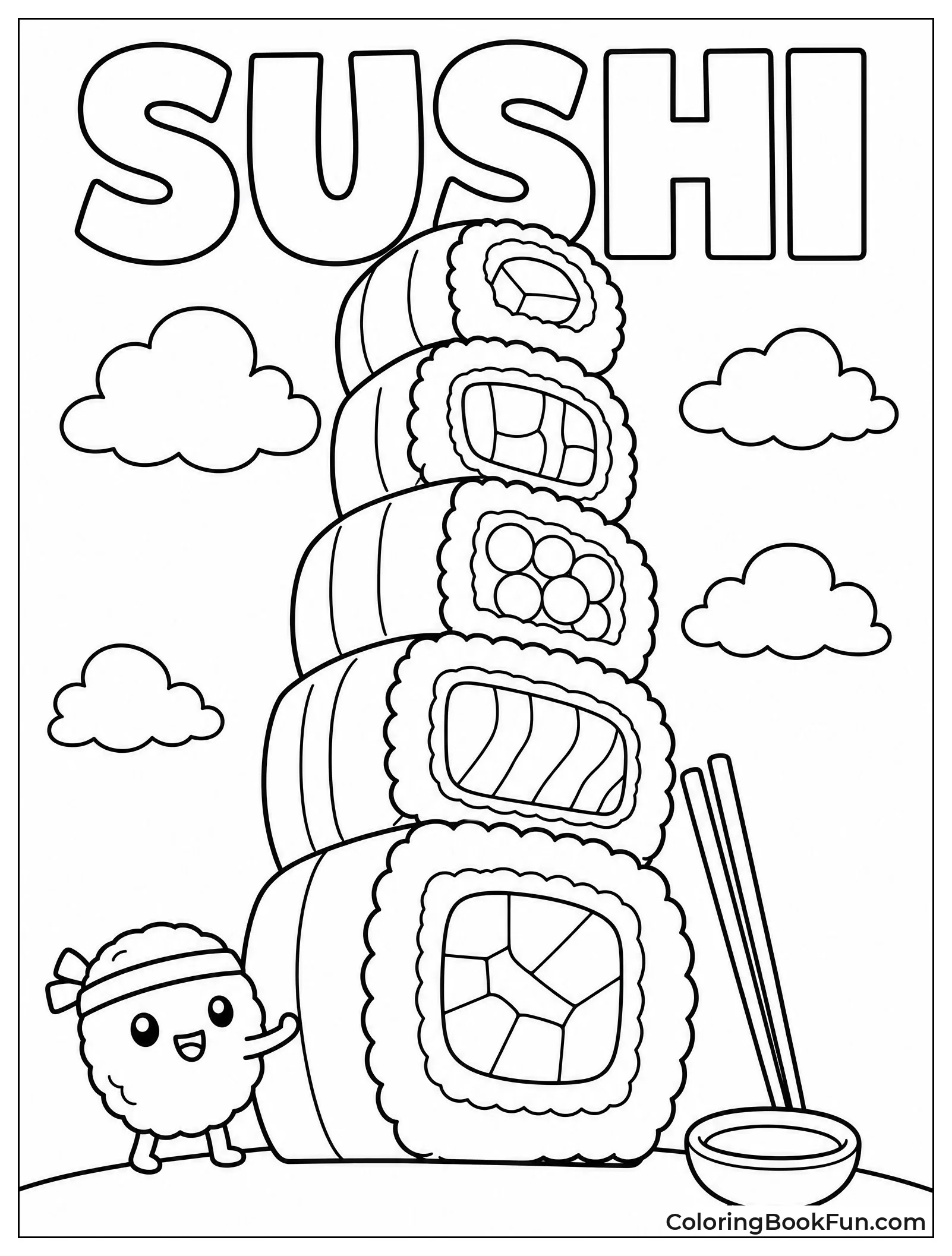 Giant Sushi Tower to Sky