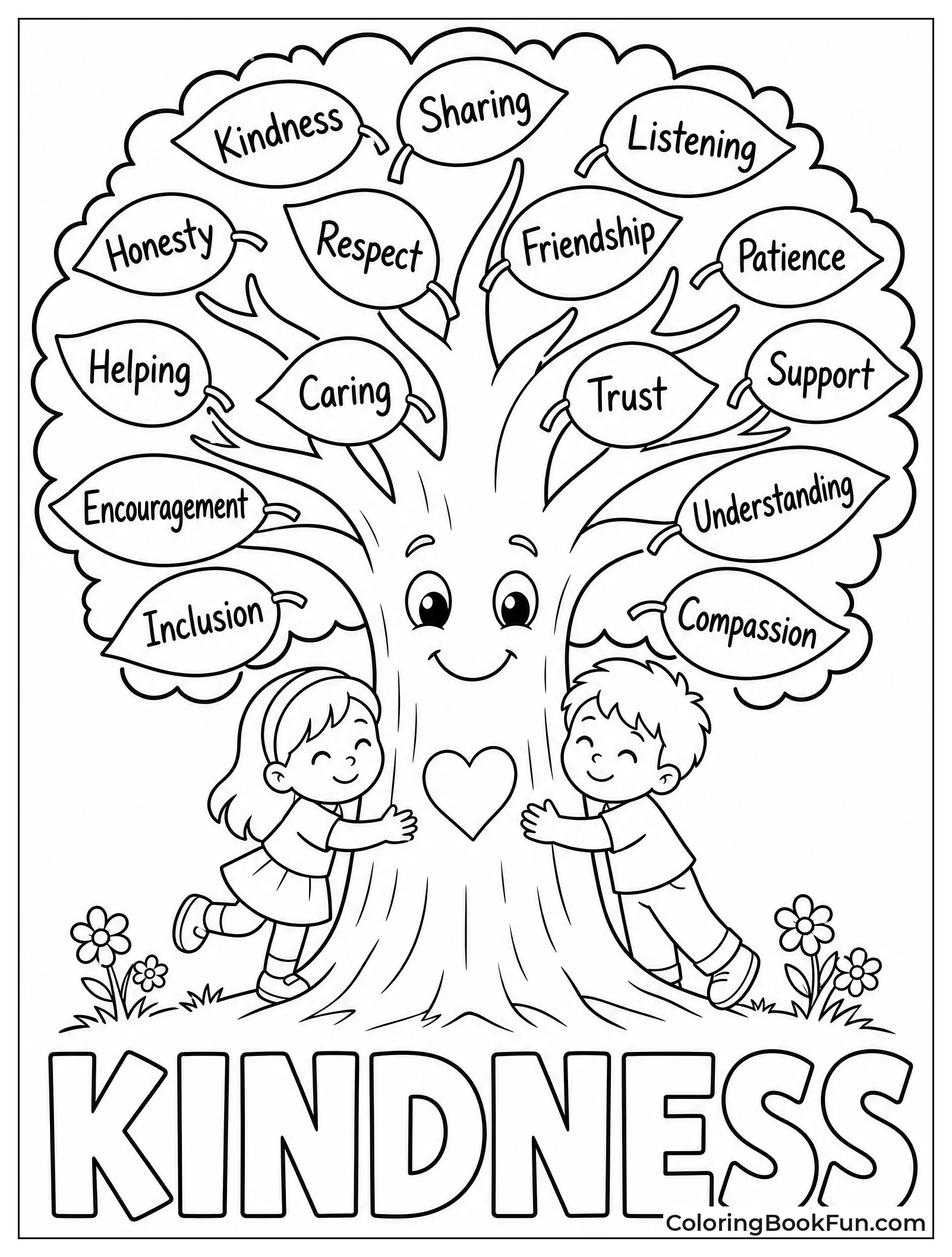 Tree with Kindness Leaves