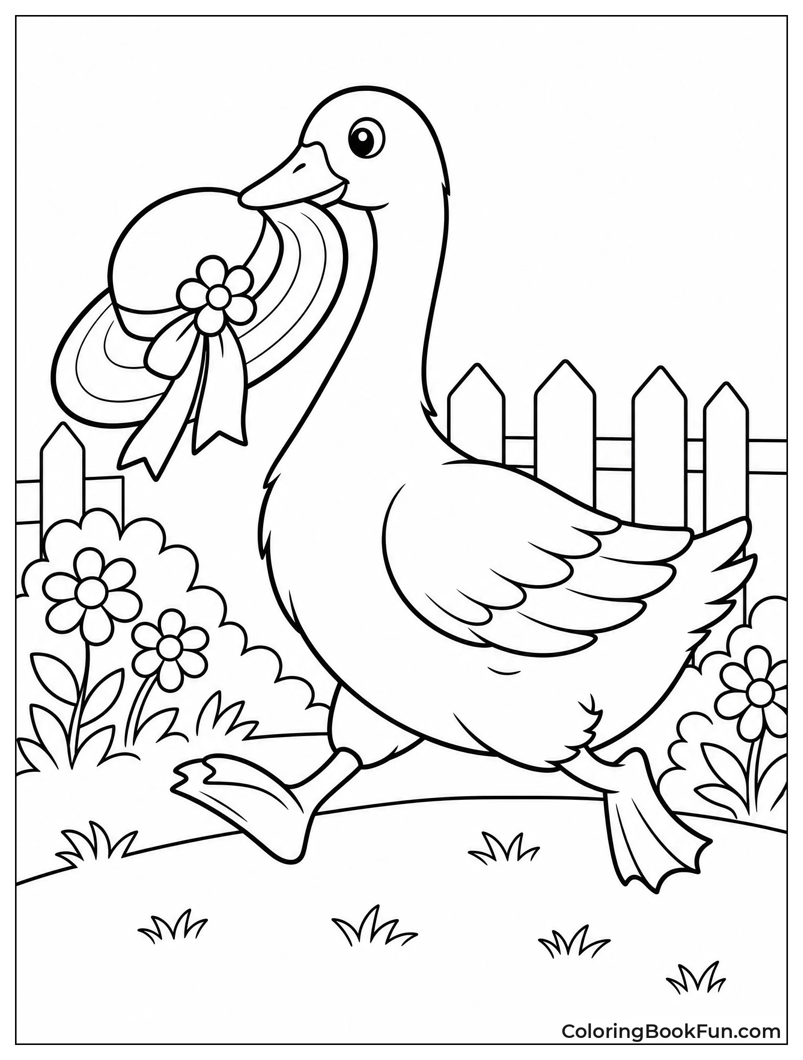 Goose Running with Stolen Hat