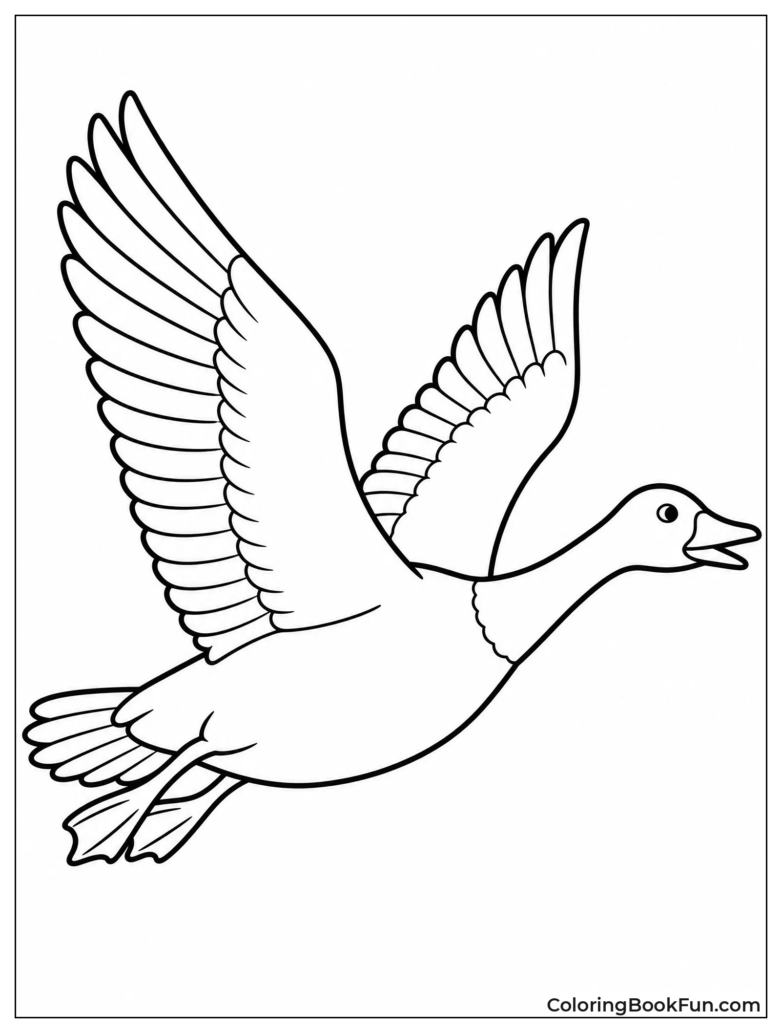 Bold Goose Silhouette in Flight
