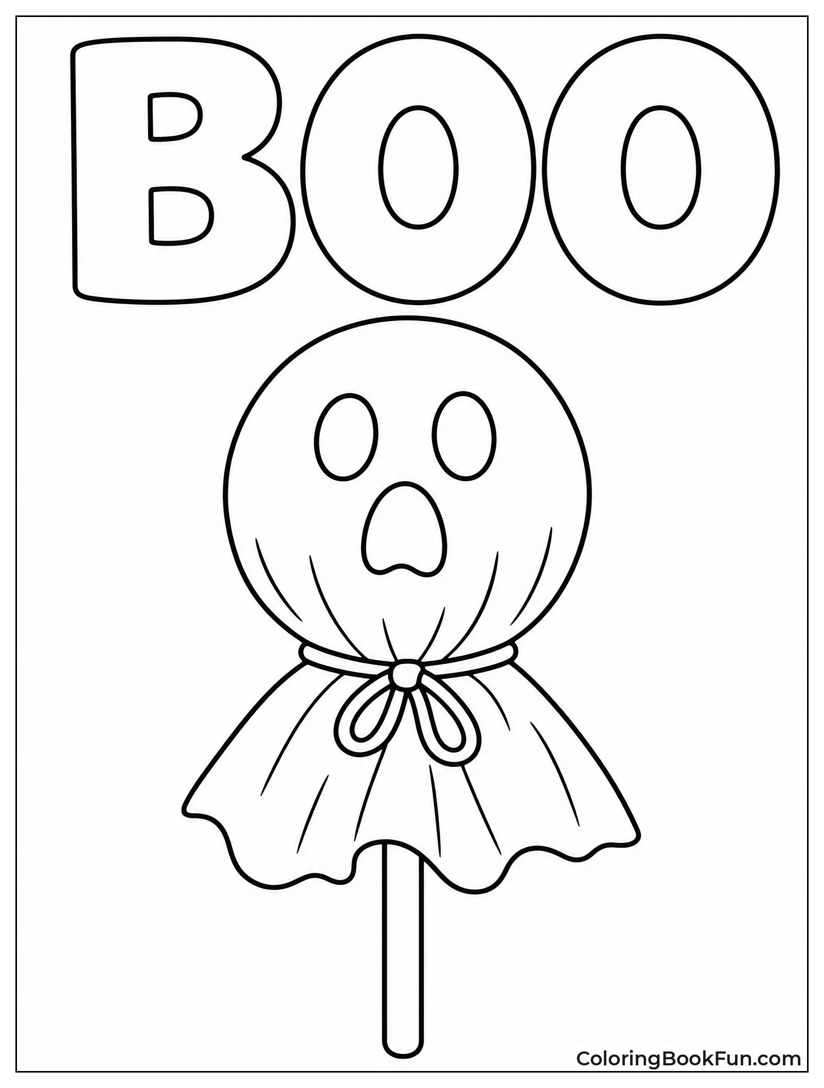 Ghost Lollipop Made with Tissue