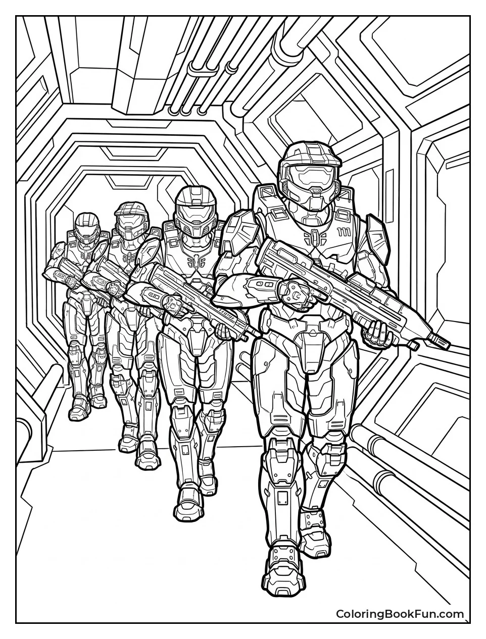Blue Team Sneaking Through Corridor
