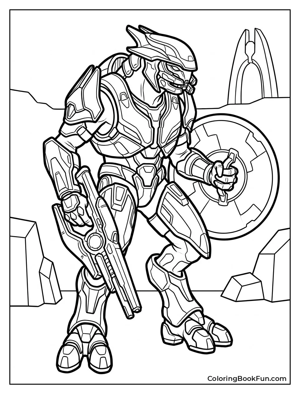 Elite Warrior Holding Plasma Rifle