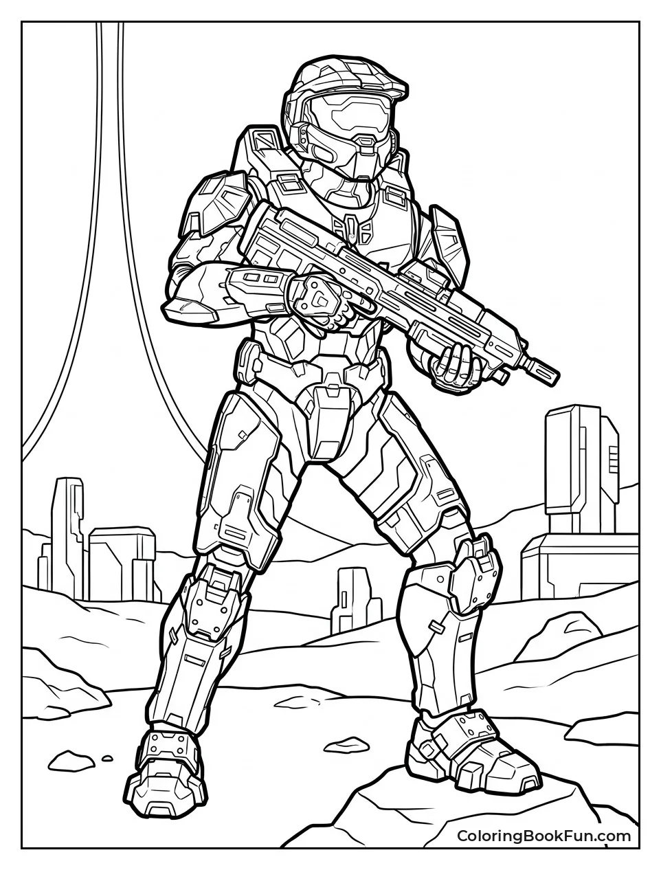 Master Chief Ready with Rifle