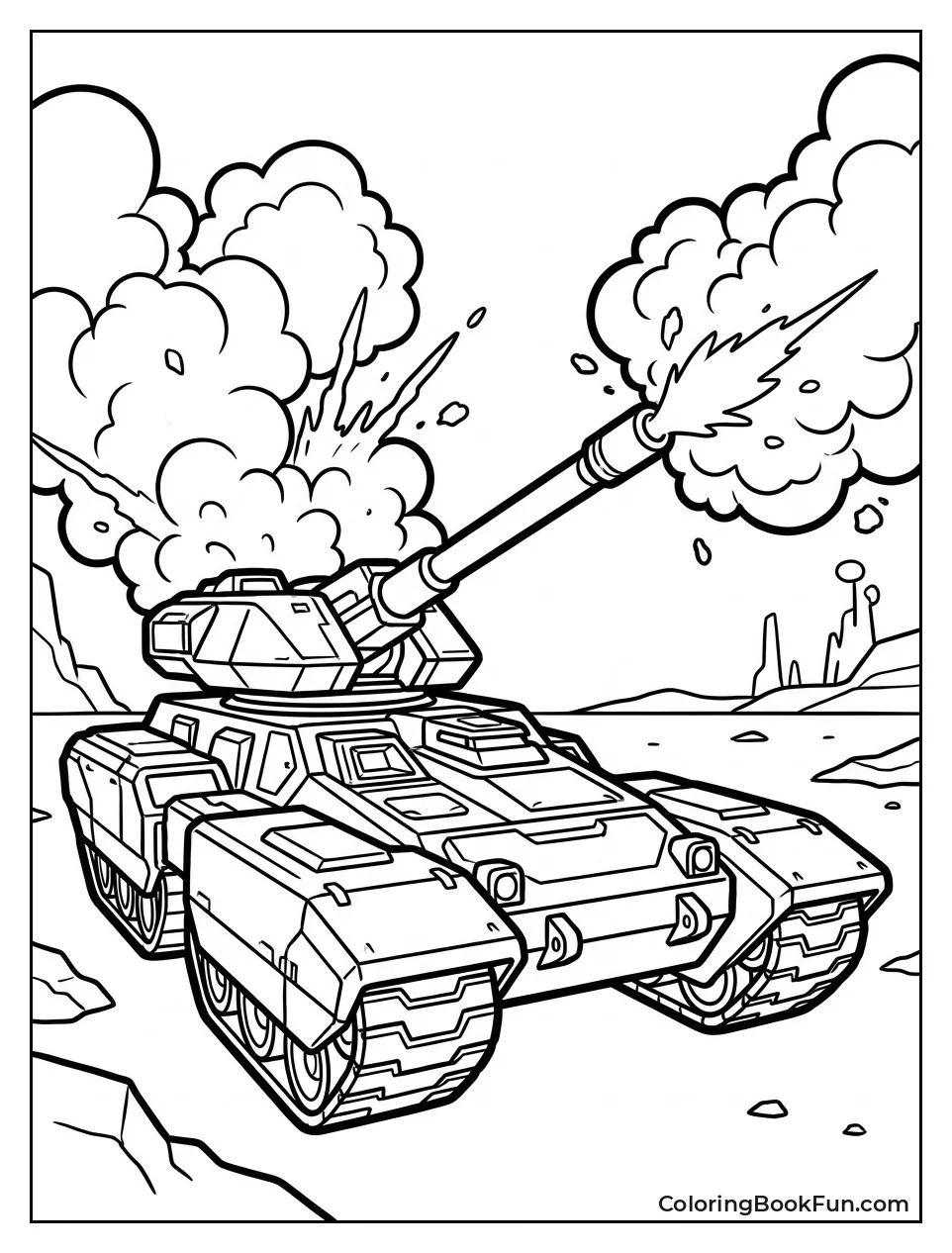 Scorpion Tank Firing Big Cannon