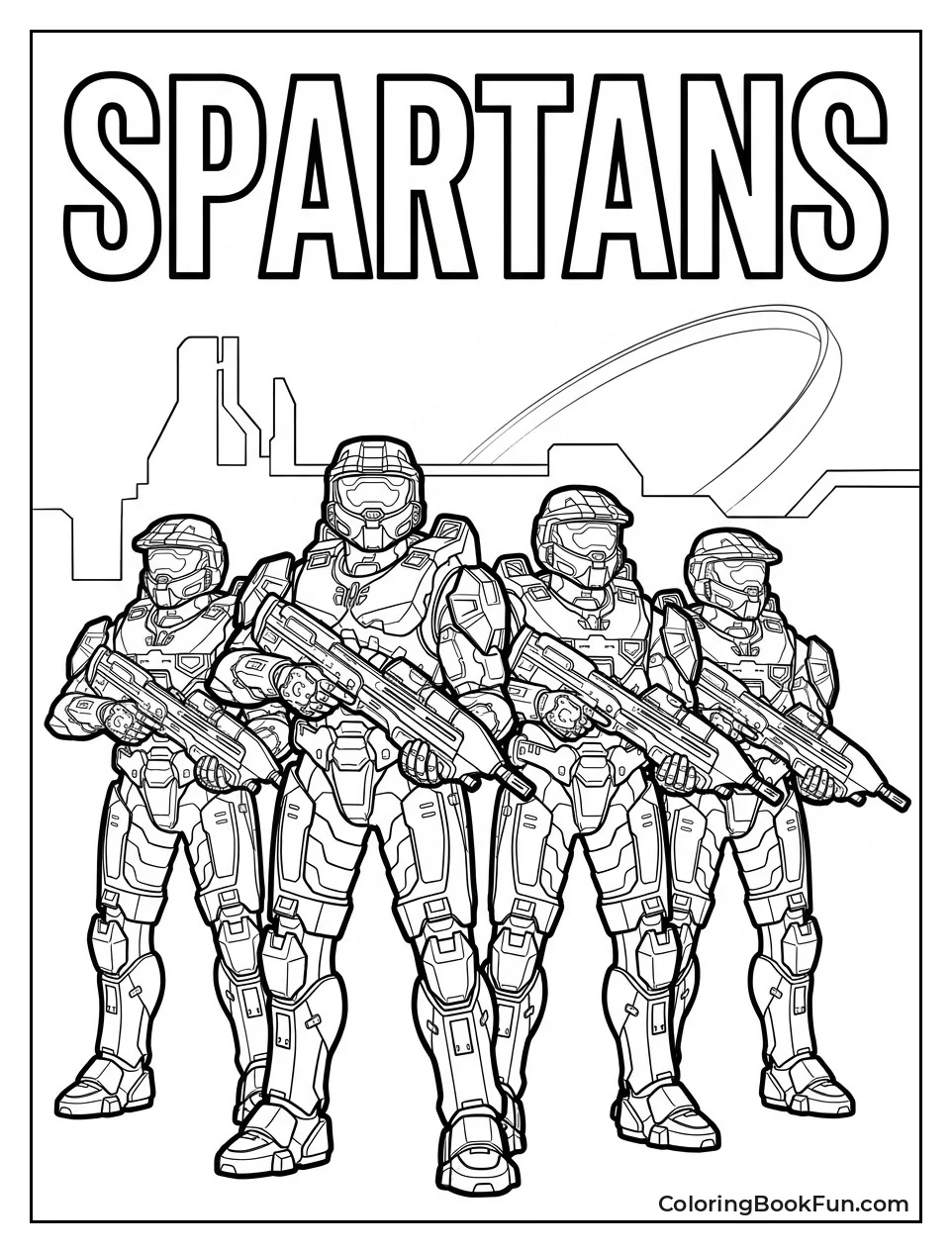 Spartans Standing in Team Formation