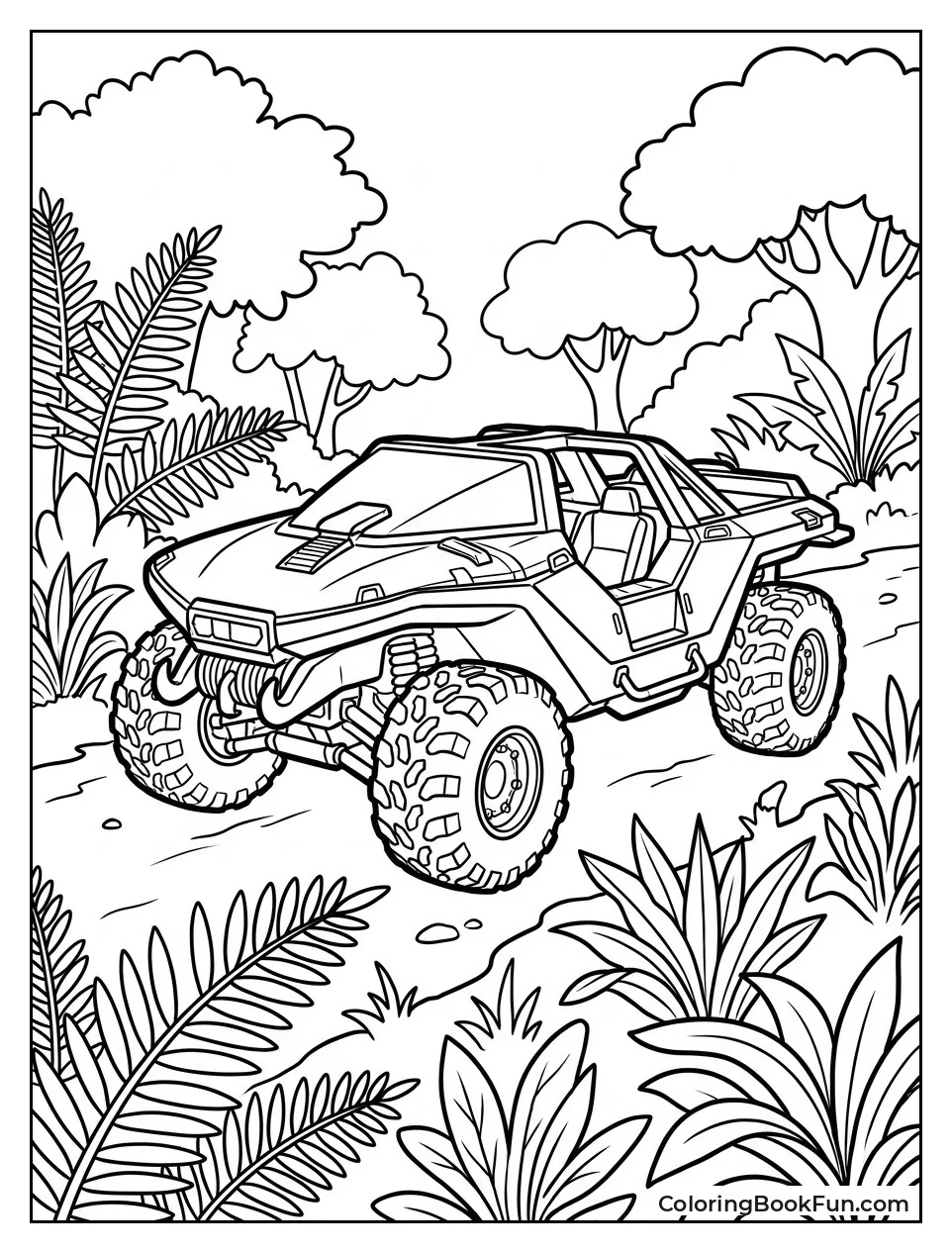 Warthog Driving in Jungle