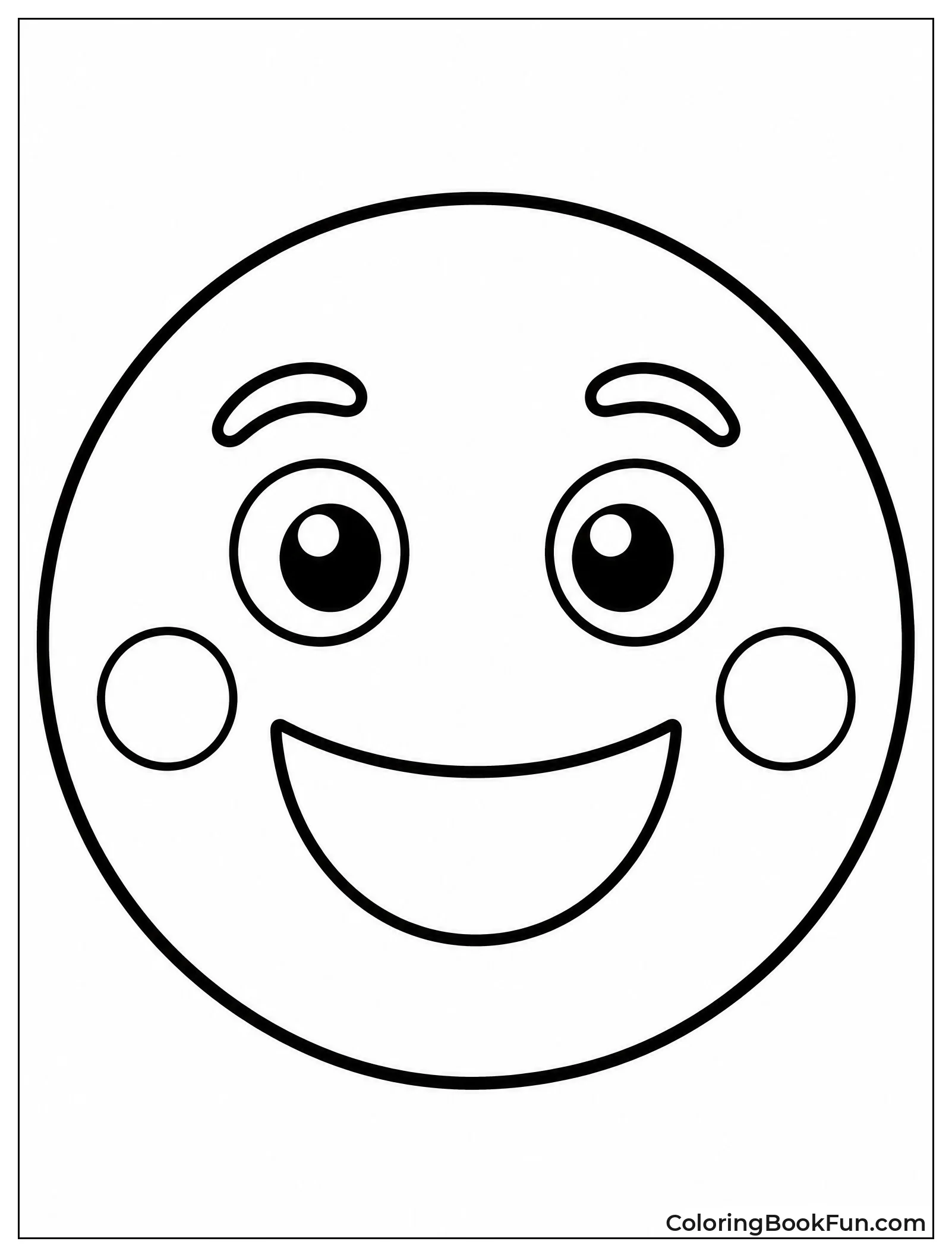 Happy Emoji Face with Rosy Cheeks