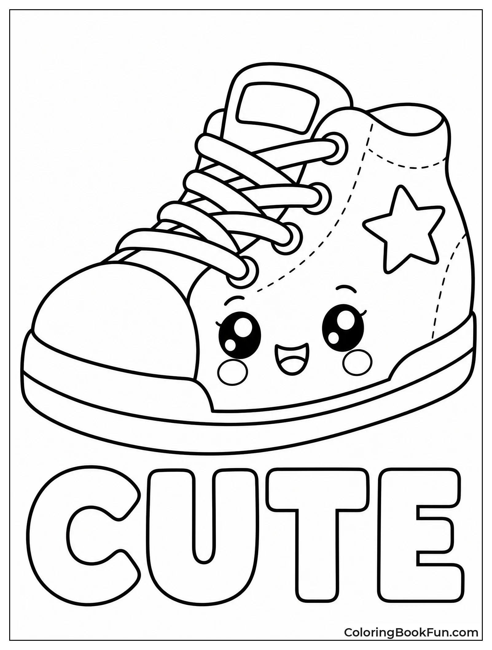 Cute Kawaii Sneaker with a Smile