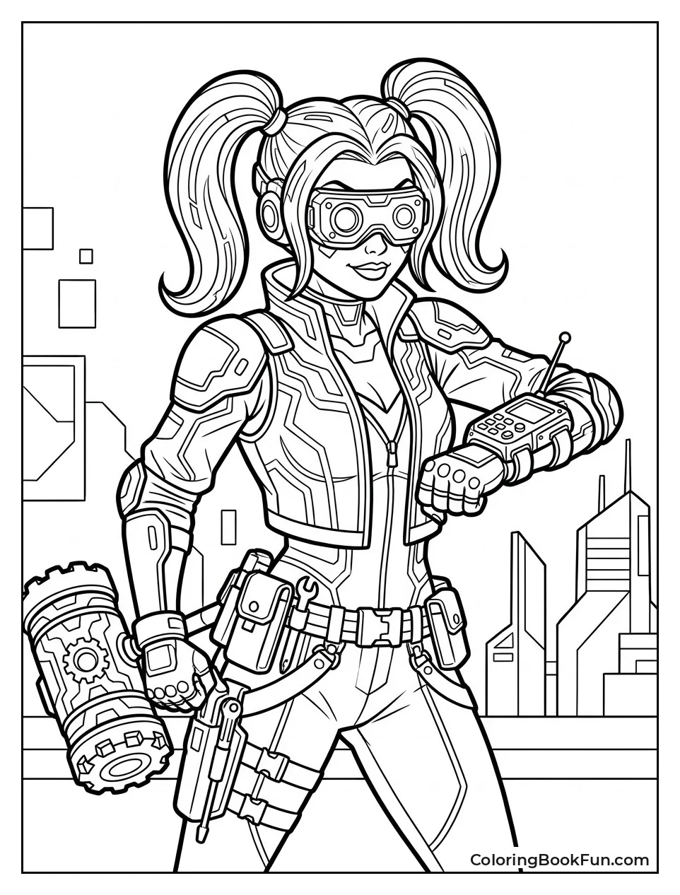 Futuristic Cyberpunk Harley Quinn