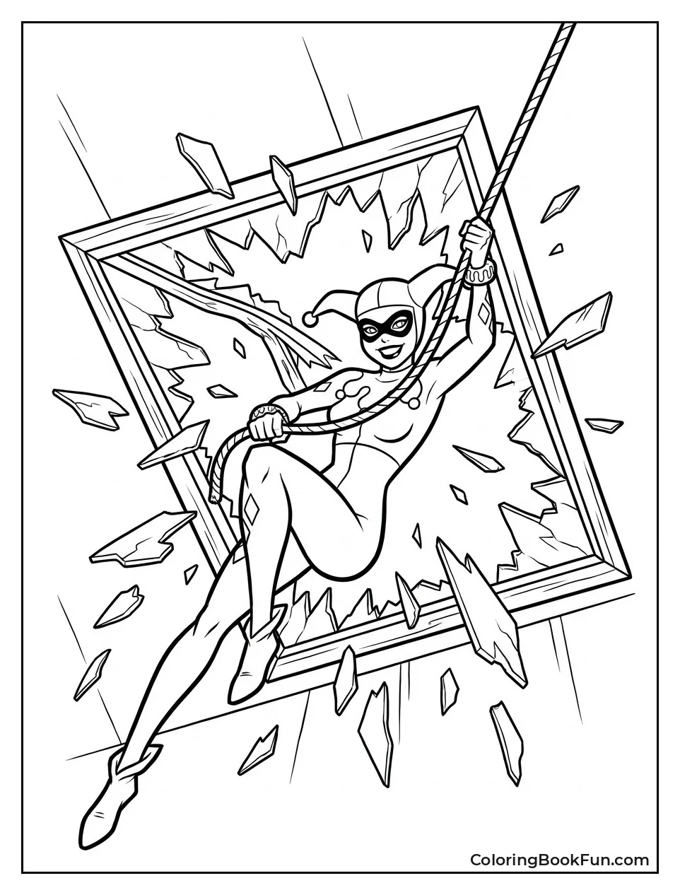 Harley Crashing Through a Skylight
