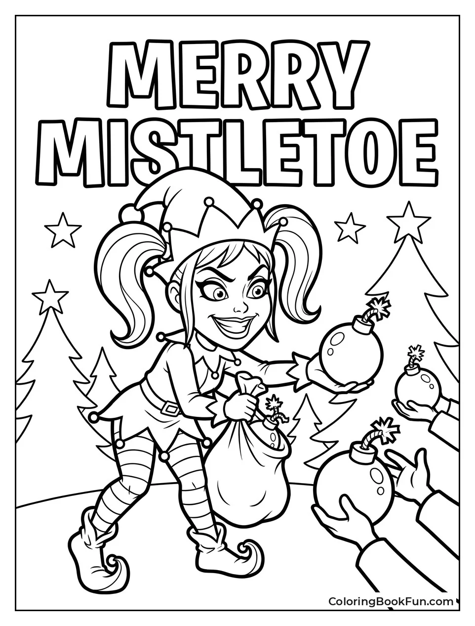 Holiday Elf Harley Giving Presents