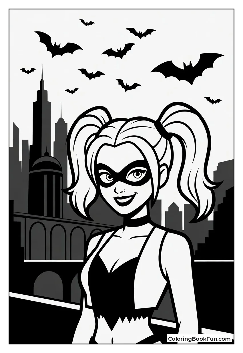 Harley Overlooking Gotham City