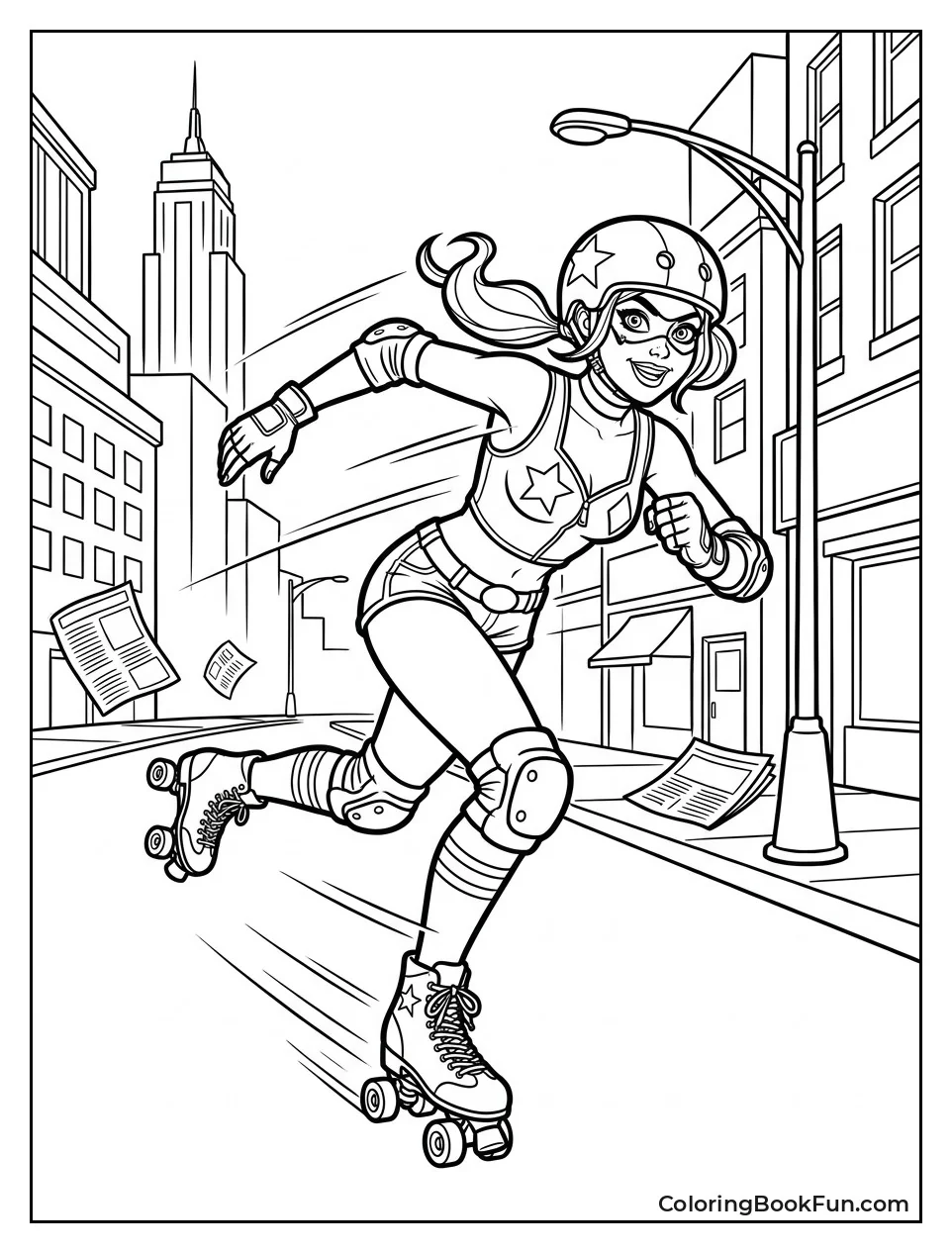 Harley Skating in Roller Derby