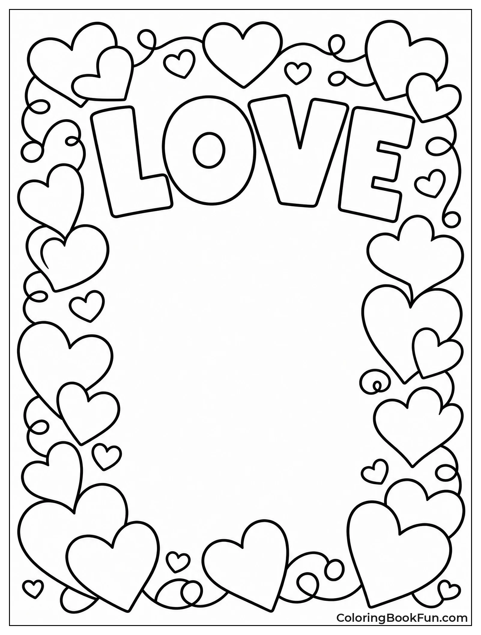 Hearts Overlap to Make Border