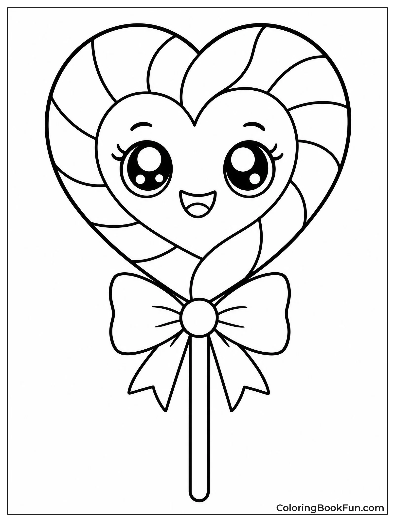 Heart Lollipop with a Happy Face