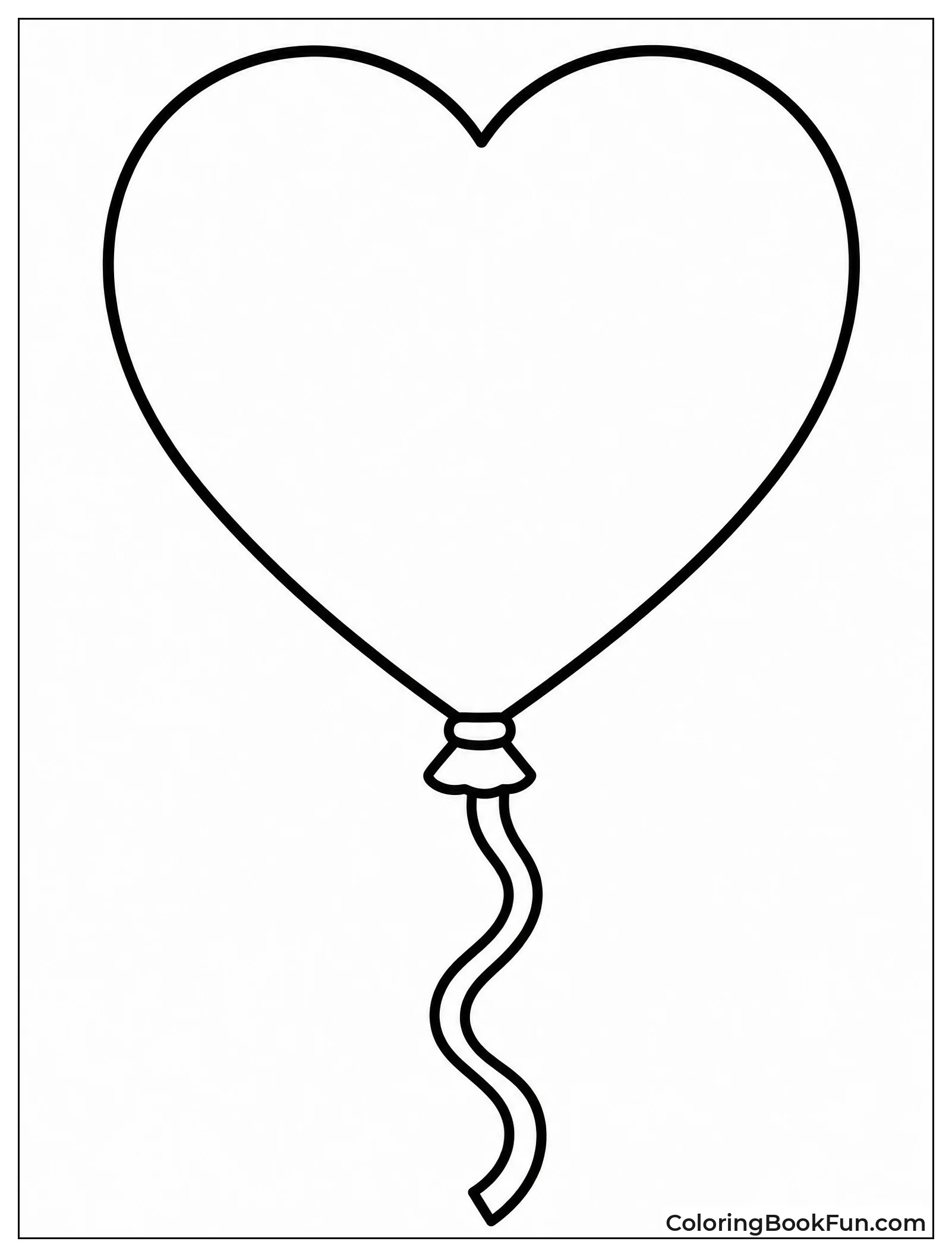 Large Heart Shaped Balloon with Ribbon