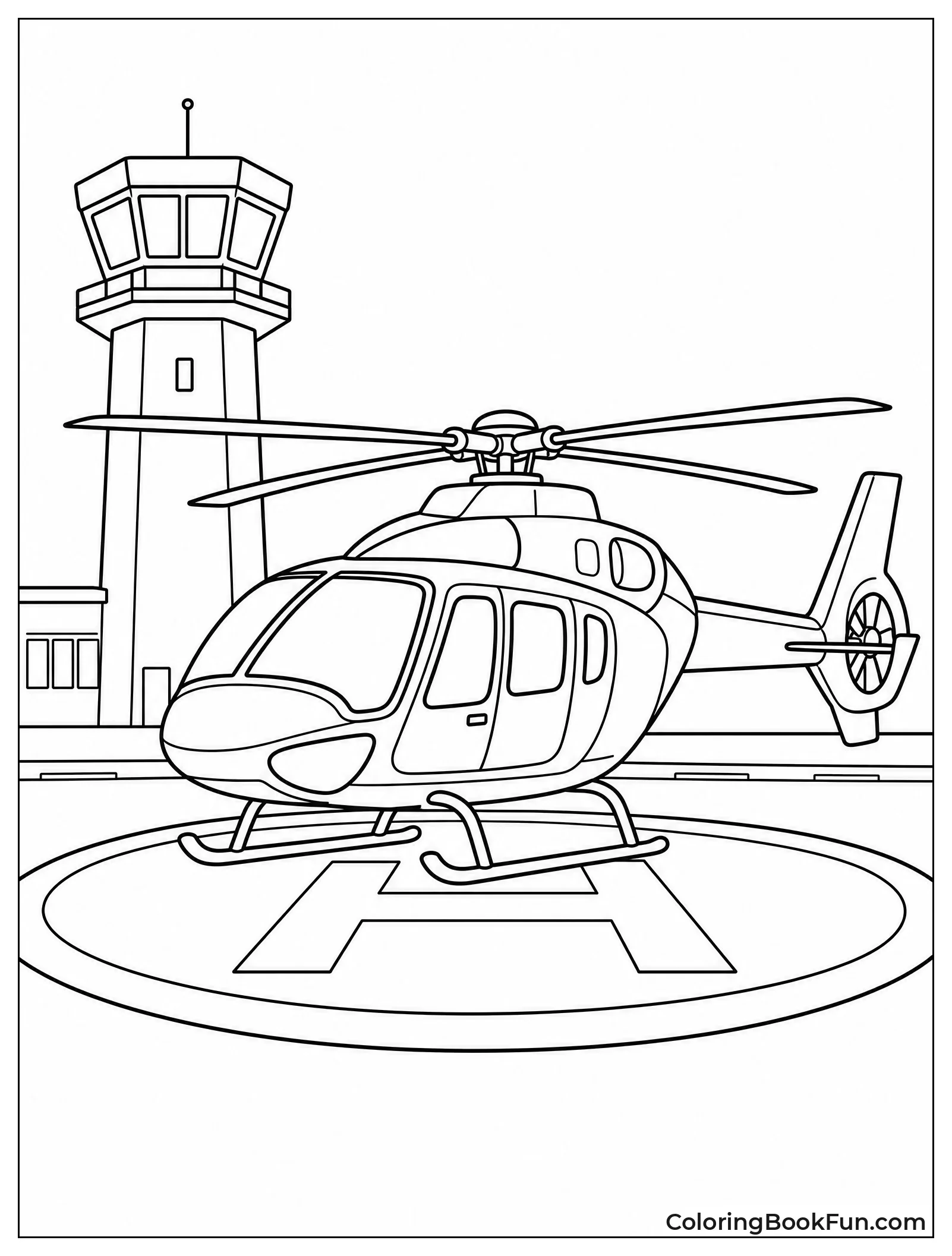 Helicopter Parks near Airport Tower