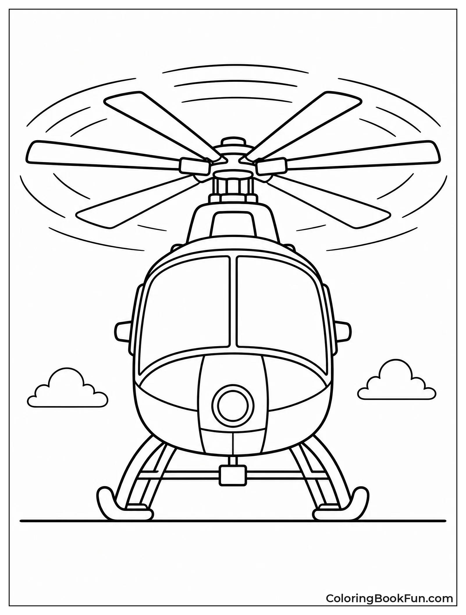 Front View of Spinning Rotors