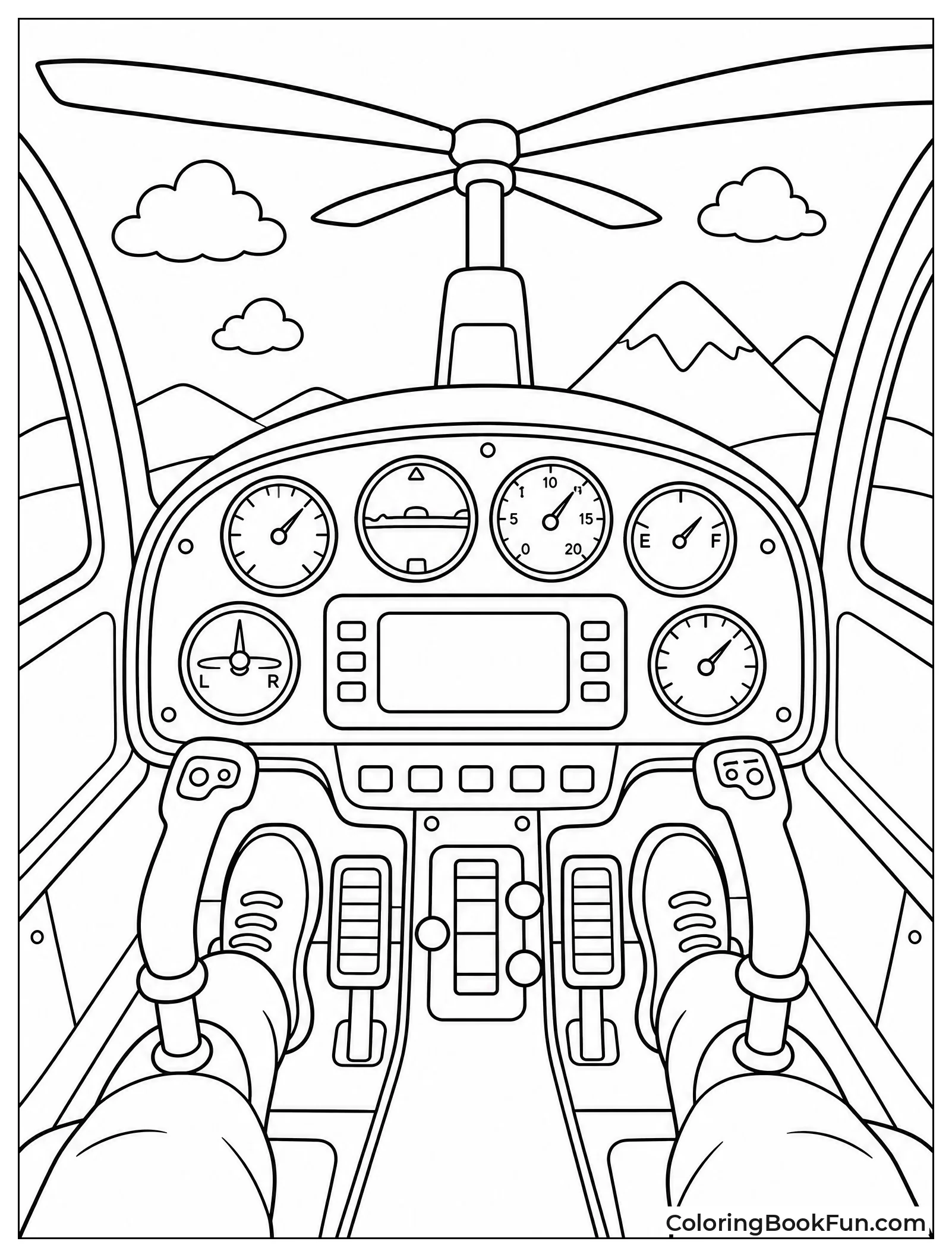 Pilot View of Cockpit Controls