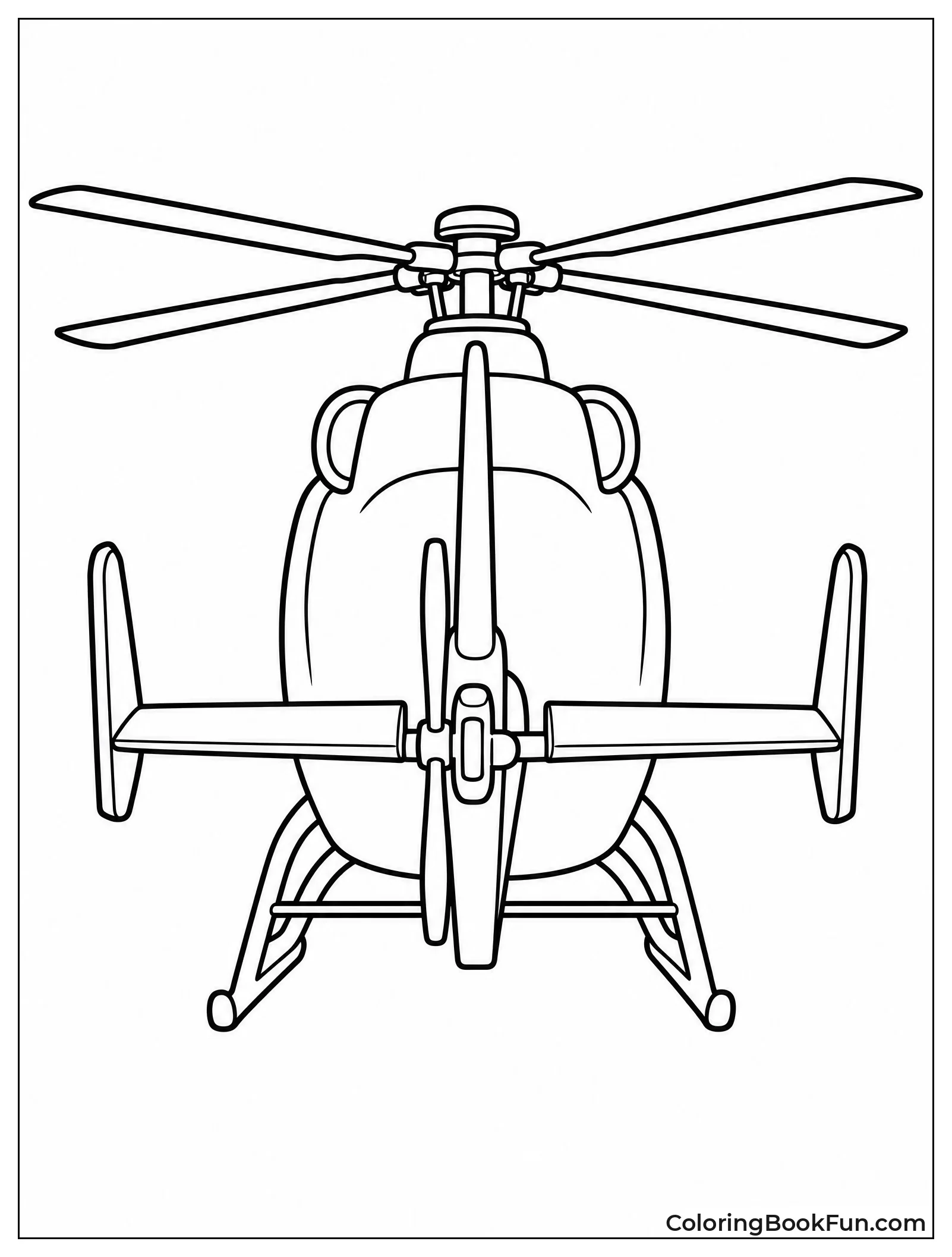 Rear View Shows Tail Rotor