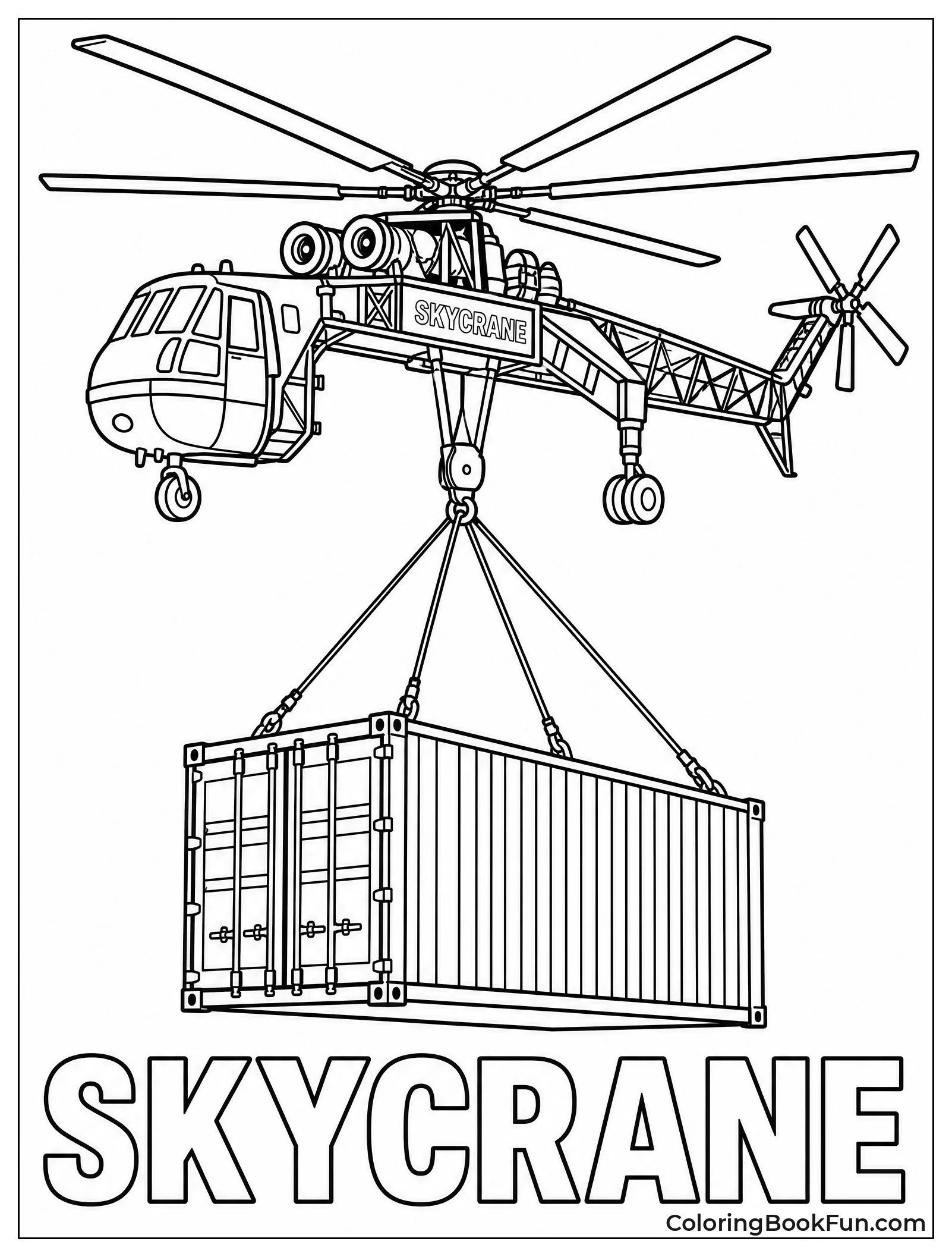 Skycrane Lifts Big Shipping Container
