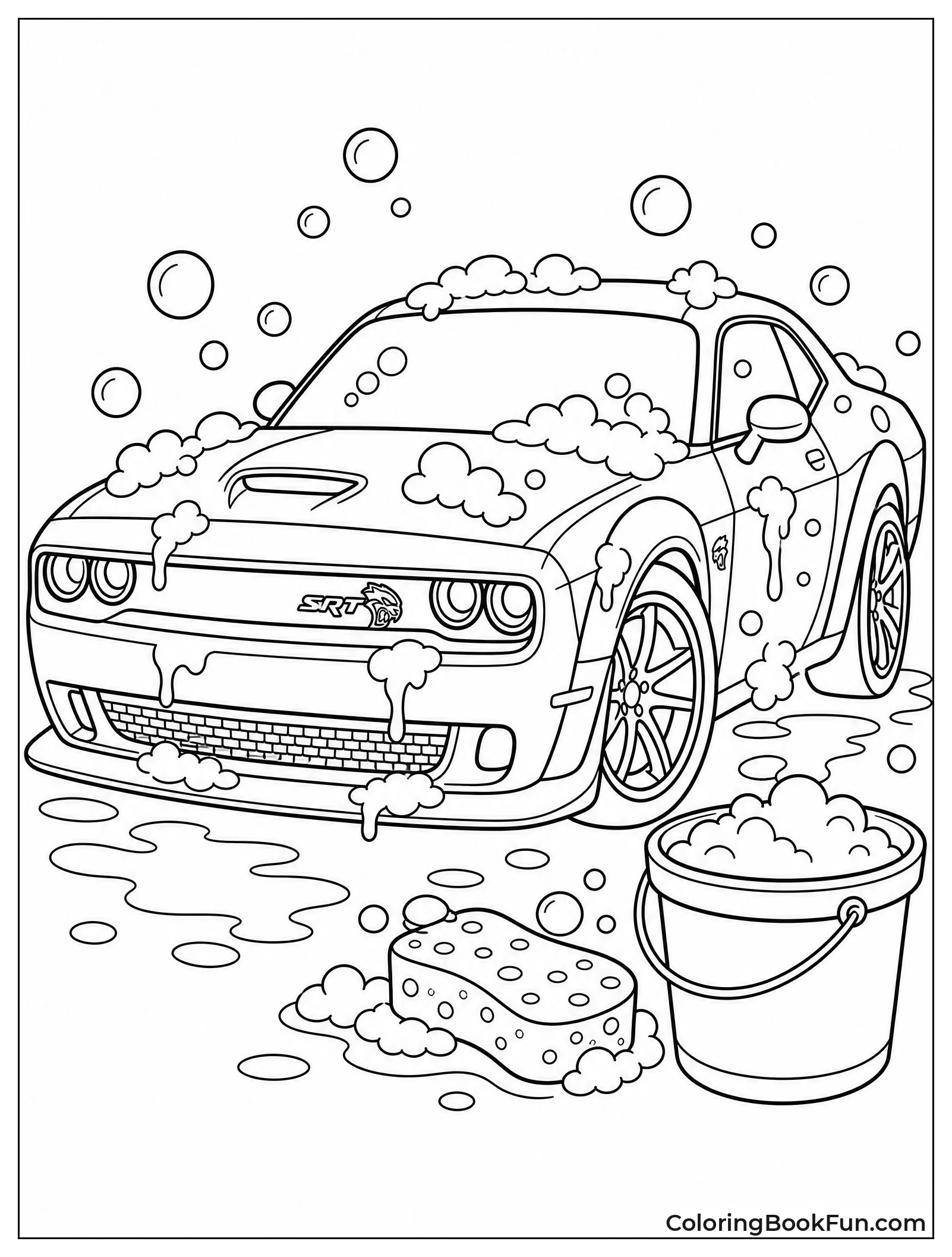 Hellcat Covered in Soap Bubbles