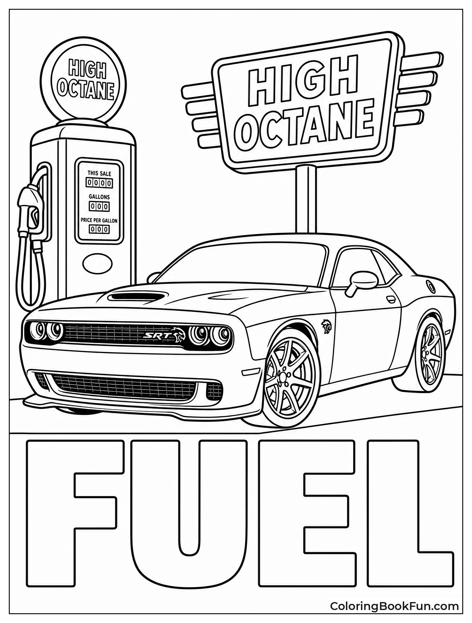 Hellcat at Gas Pump