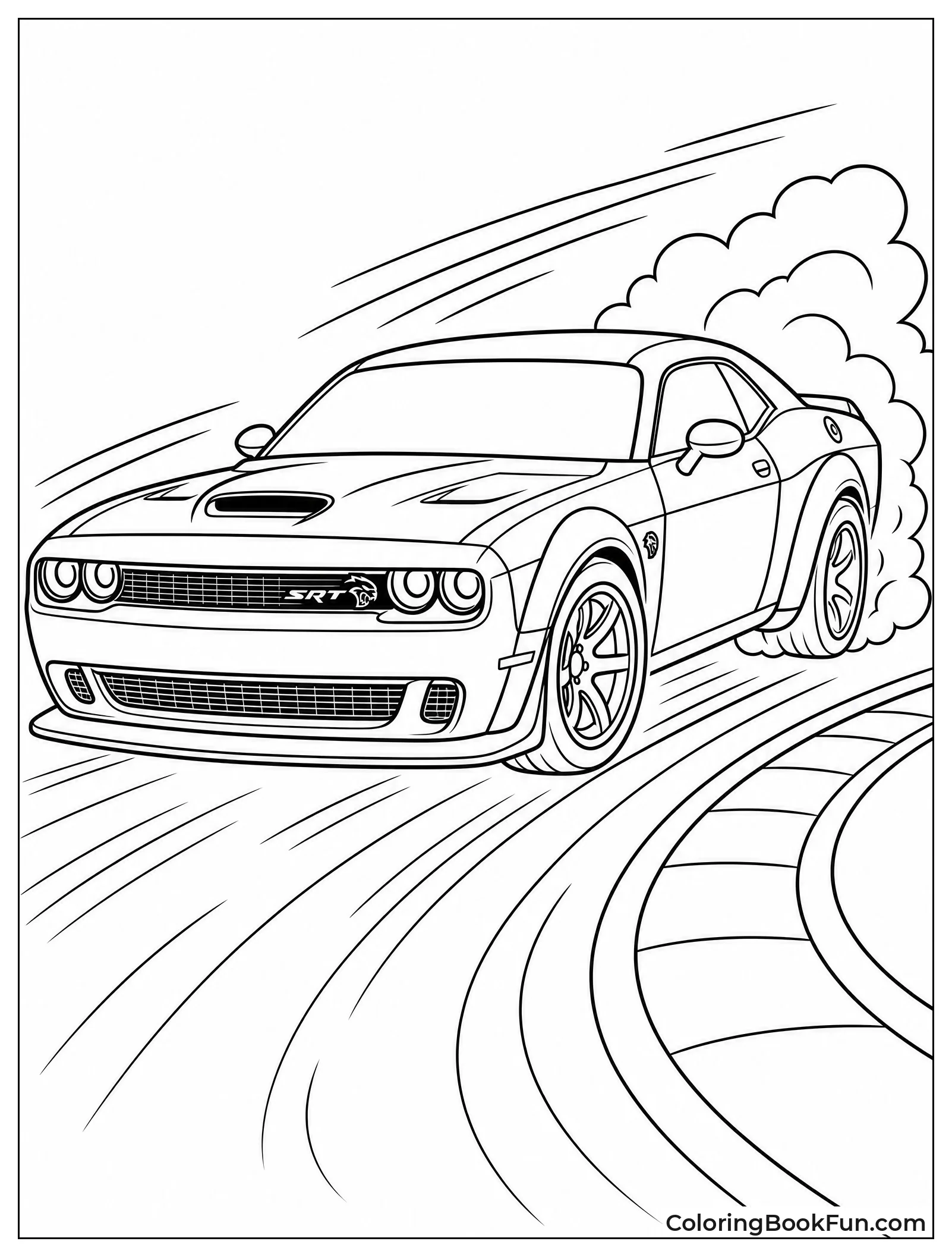 Hellcat Racing Around the Track