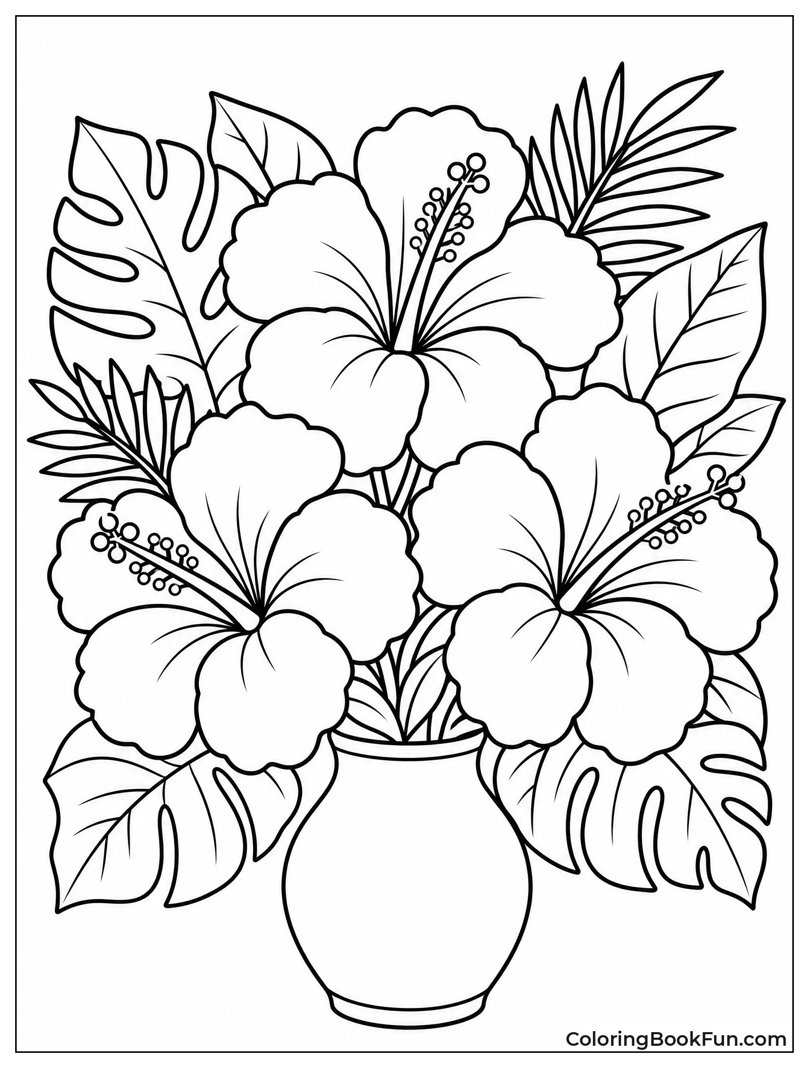 Hibiscus Flowers in a Vase
