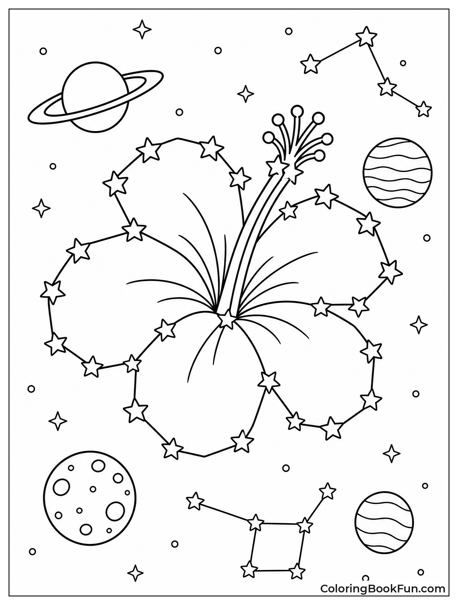 Constellation Shaped Like a Hibiscus