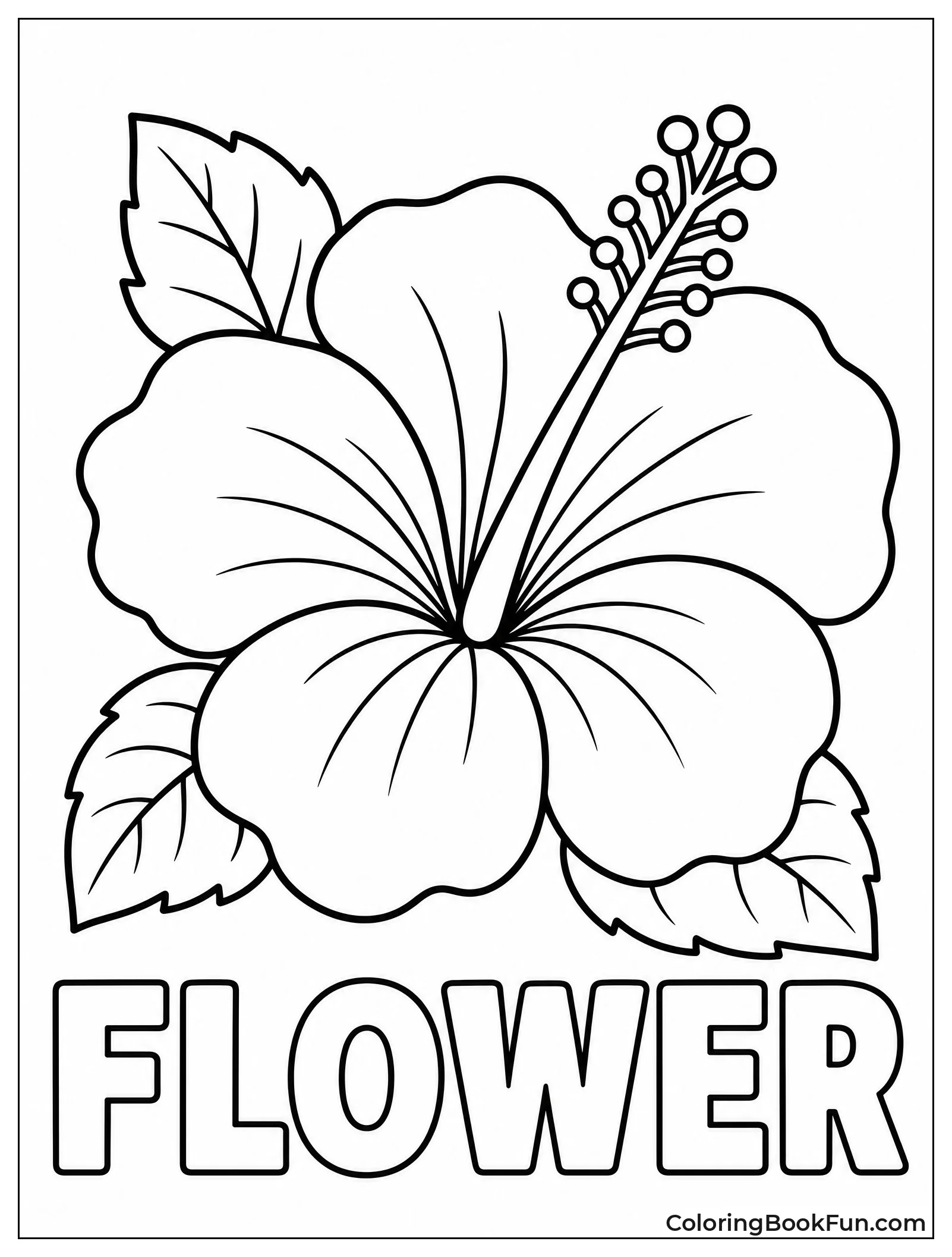 Emoji Style Hibiscus Flower