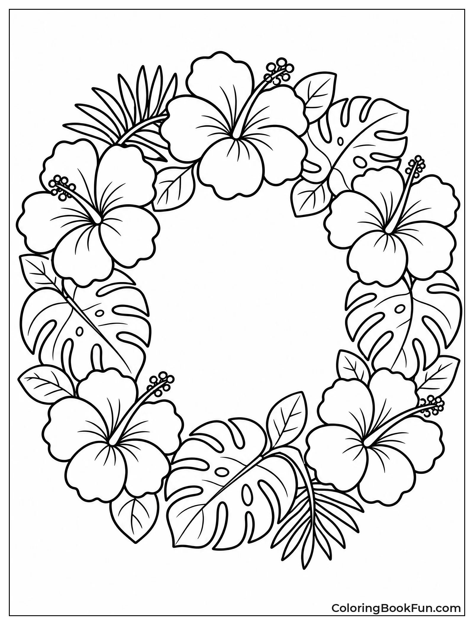 Floral Wreath Made of Hibiscus