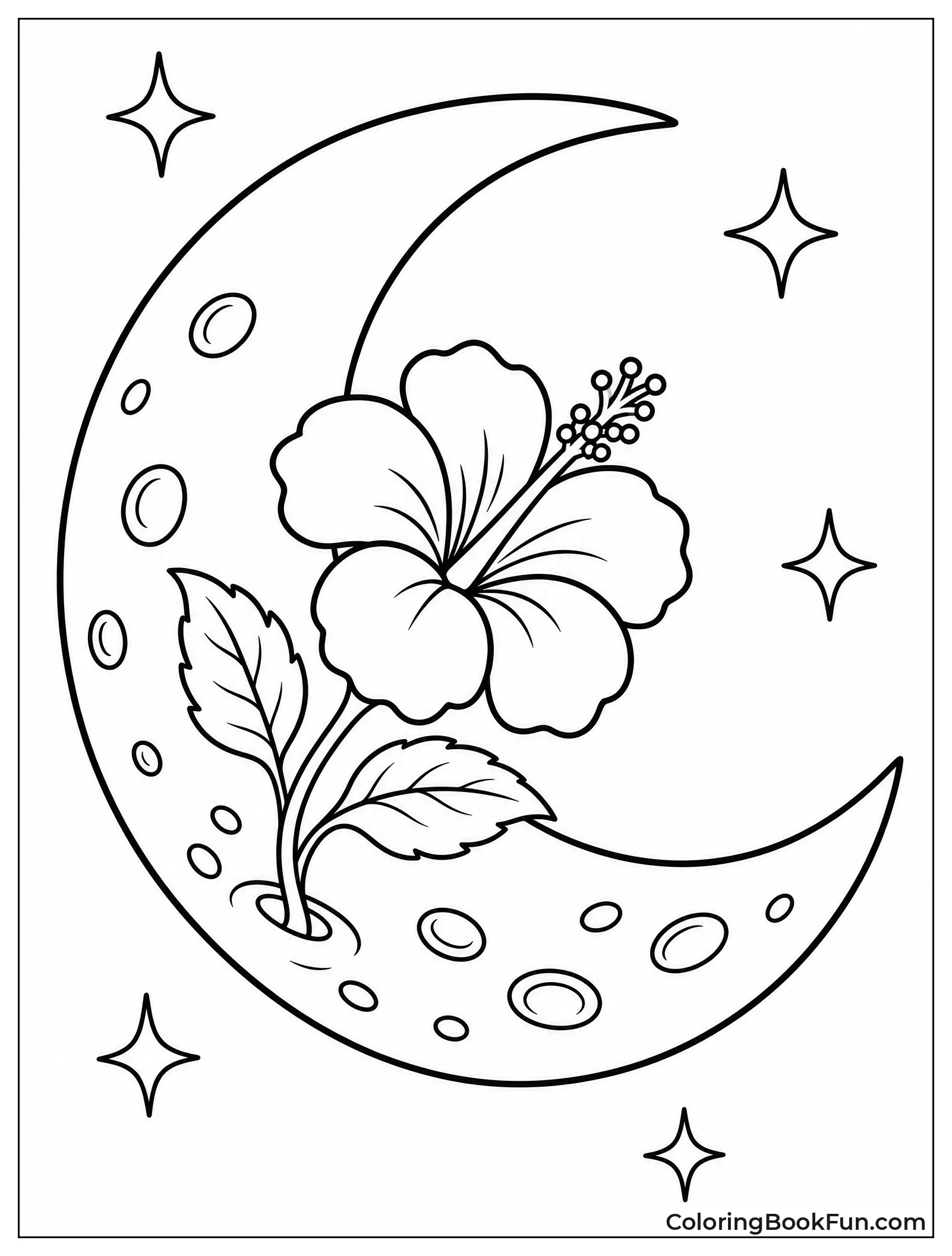 Hibiscus Growing on the Moon