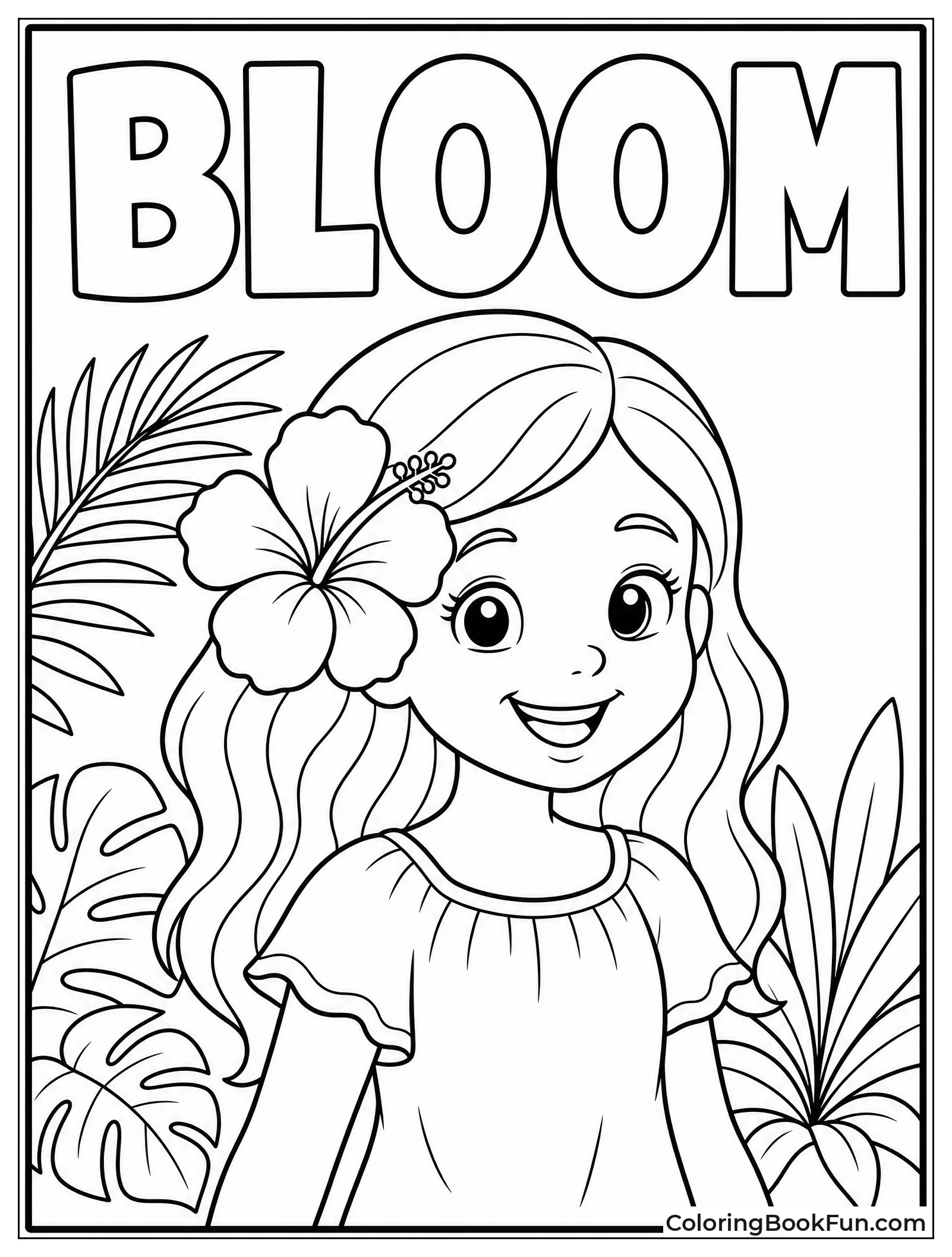 Girl Wearing Hibiscus in Her Hair