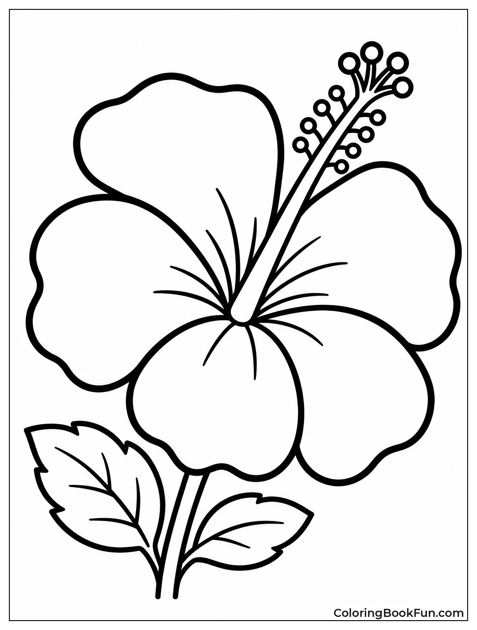 Simple Hibiscus for Young Kids