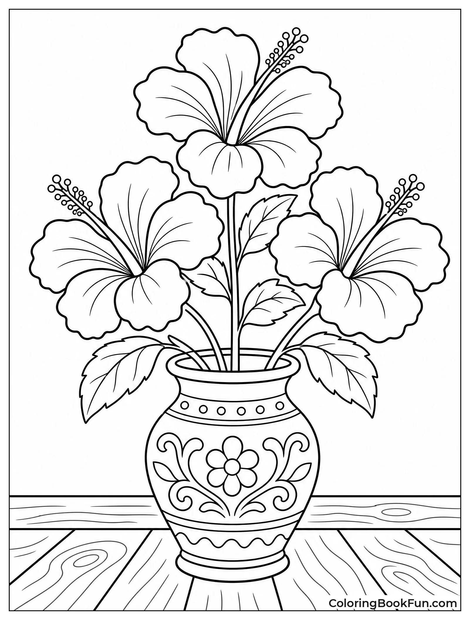 Hibiscus Stems in a Vase