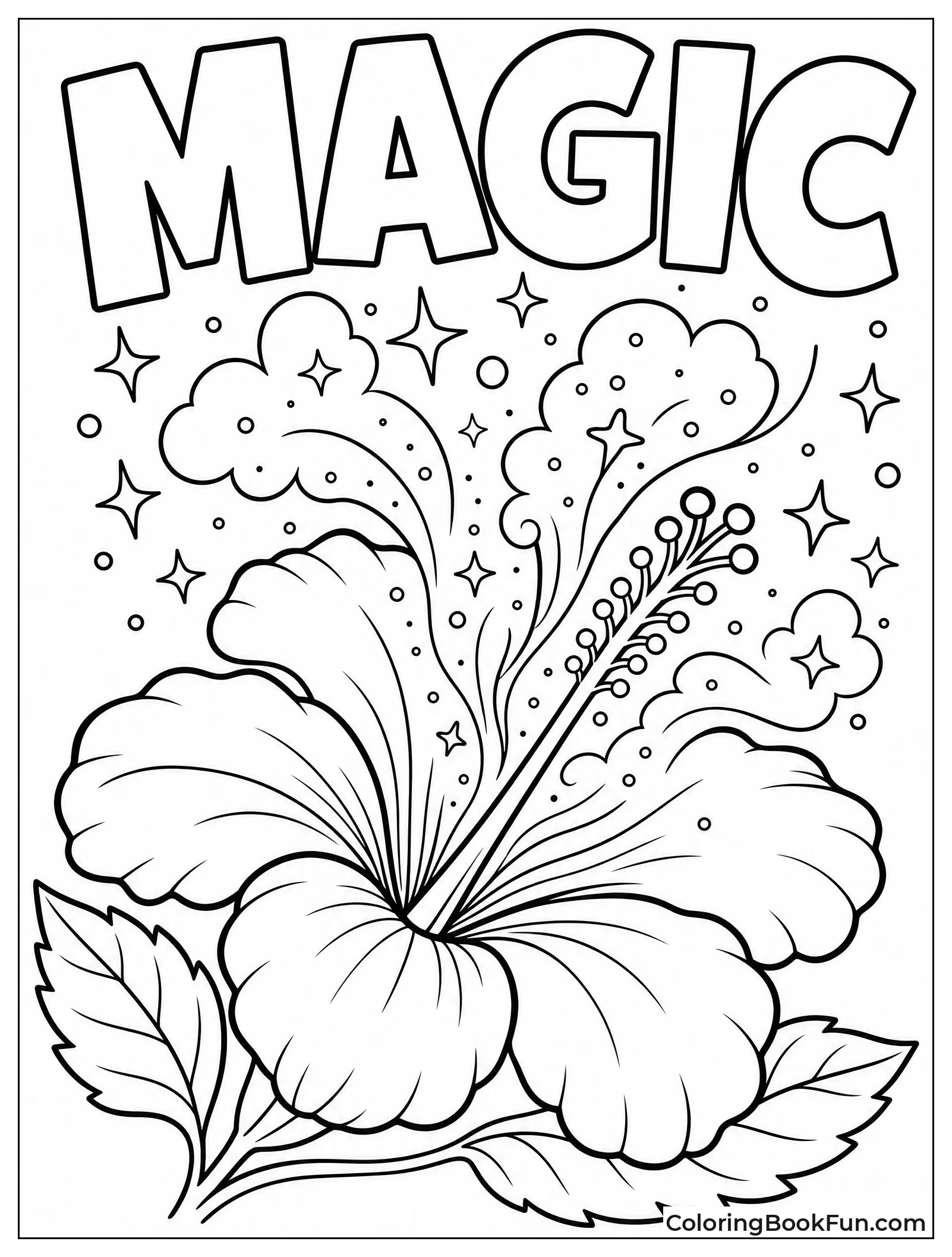 Magical Hibiscus with Sparkling Dust