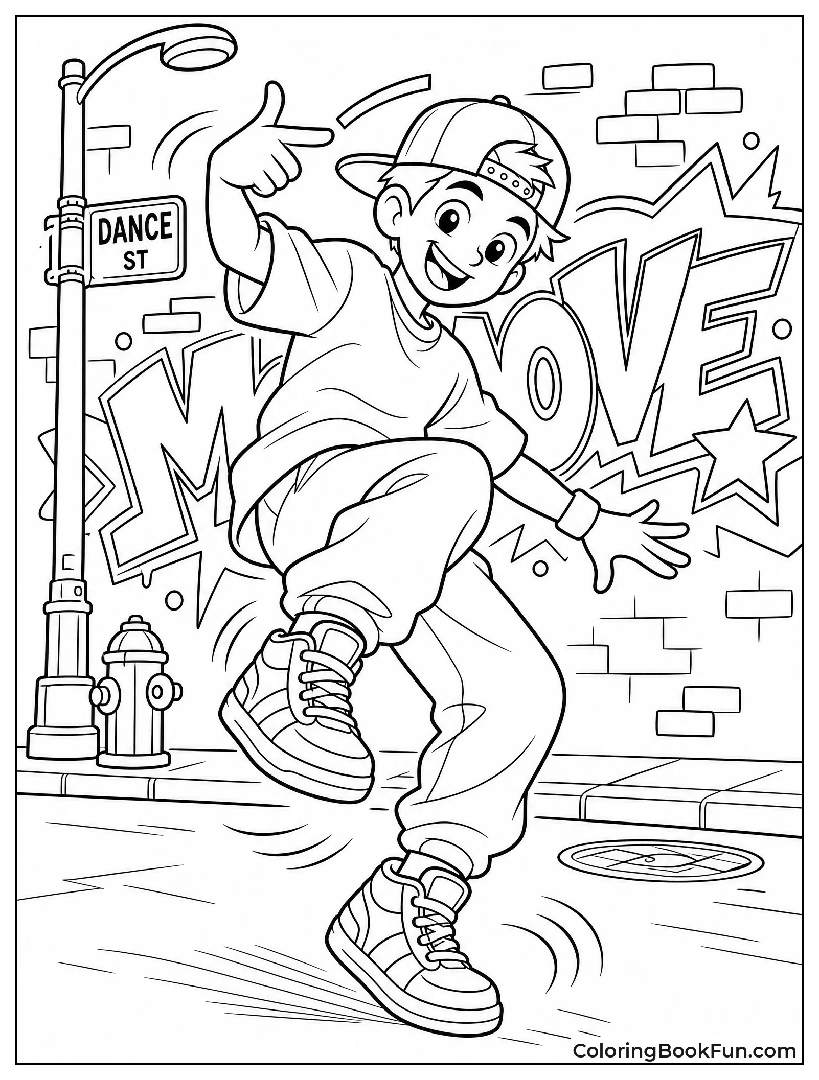 Dancer Wearing Bright Sneakers on the Street
