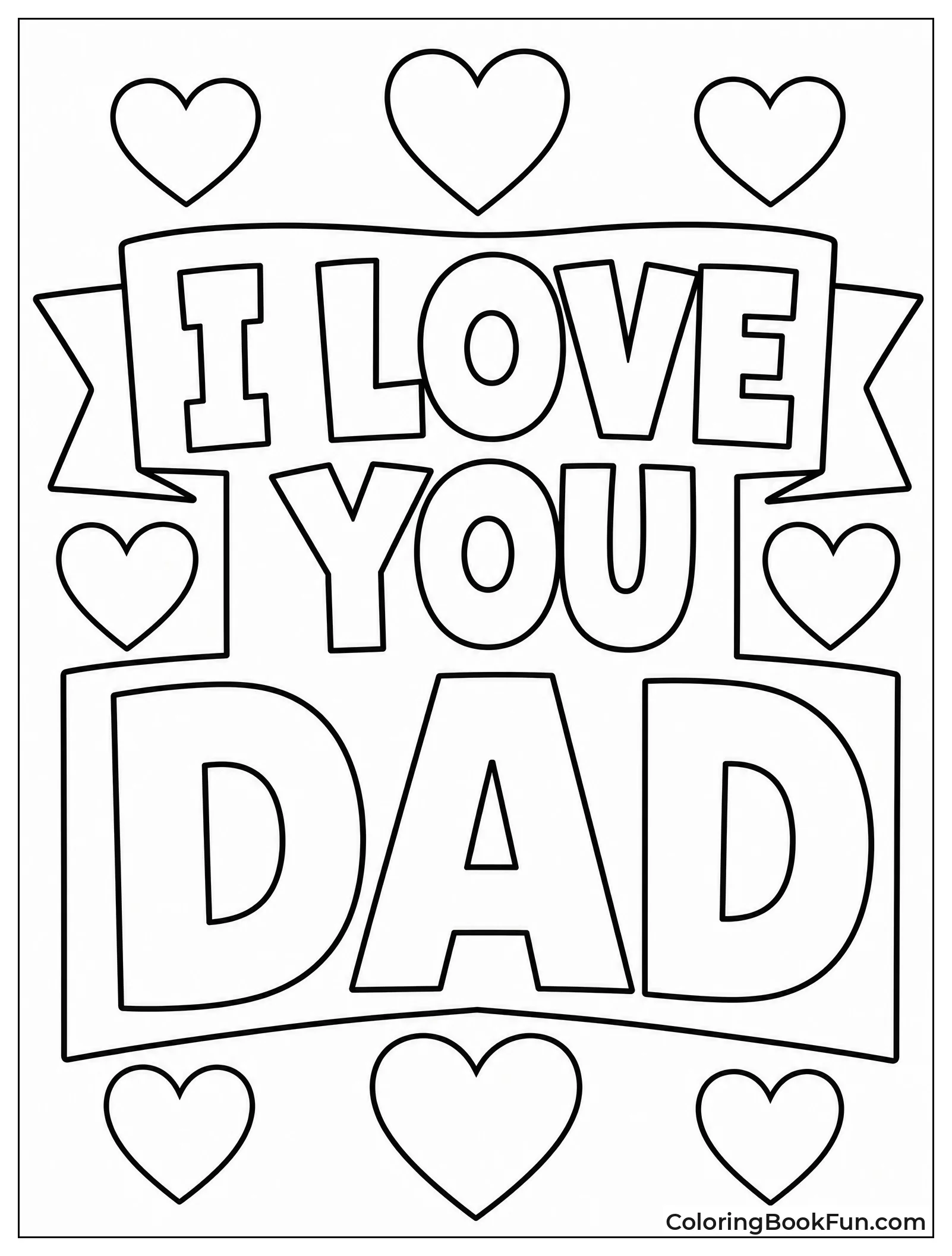 I Love You Dad Banner