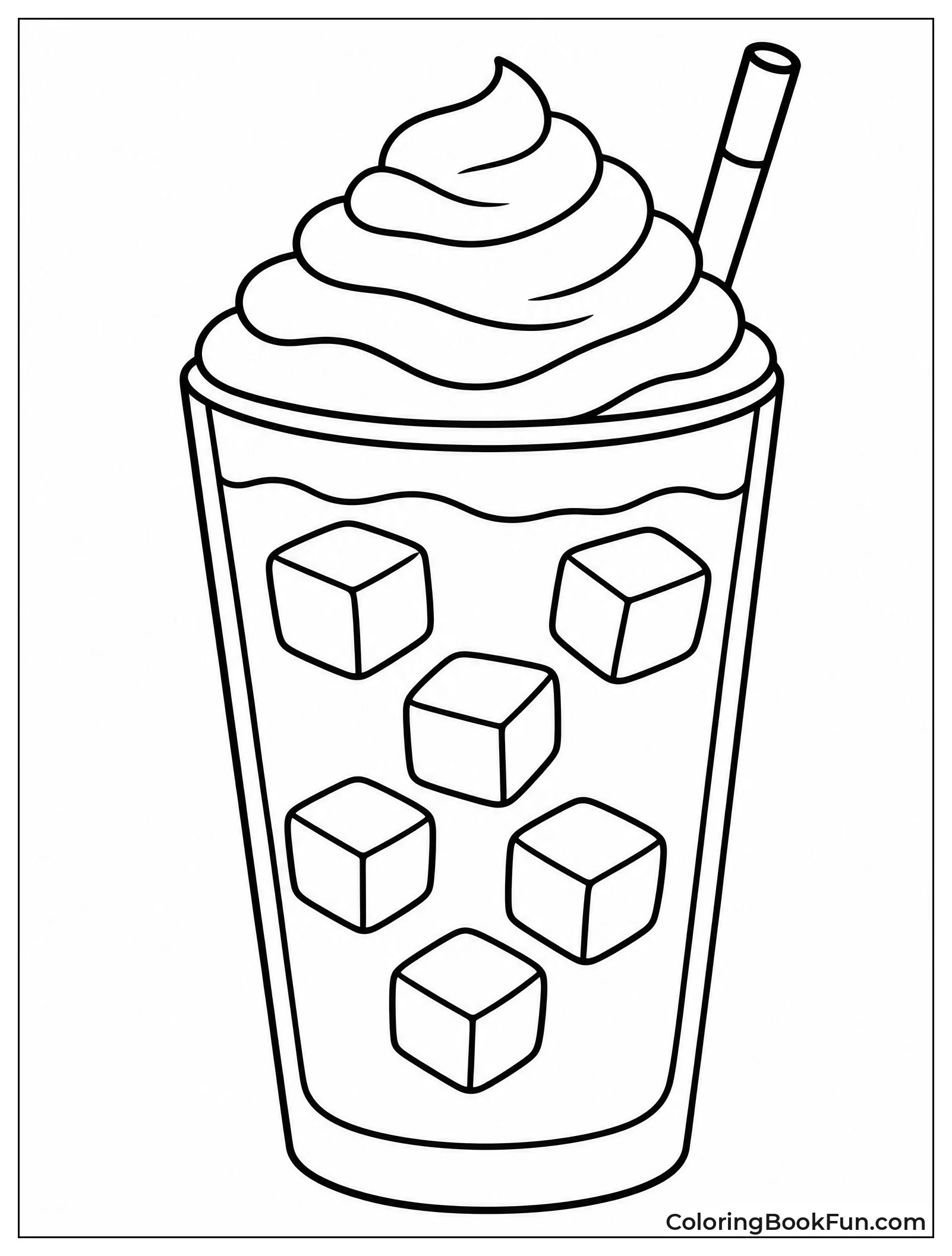 Tall Glass of Iced Coffee
