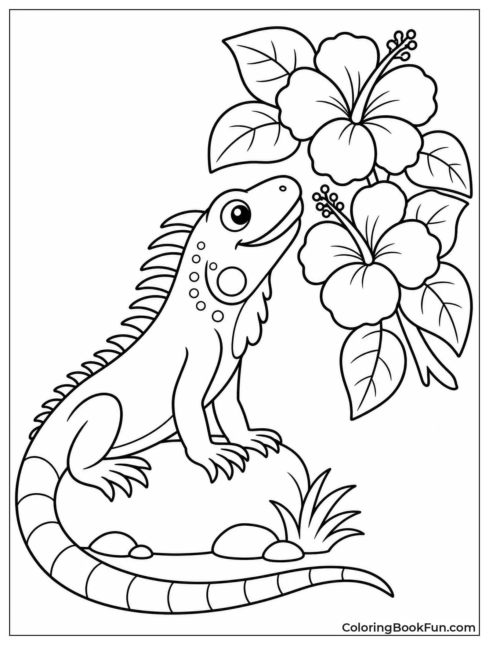 Iguana Reaches for Fresh Leaves